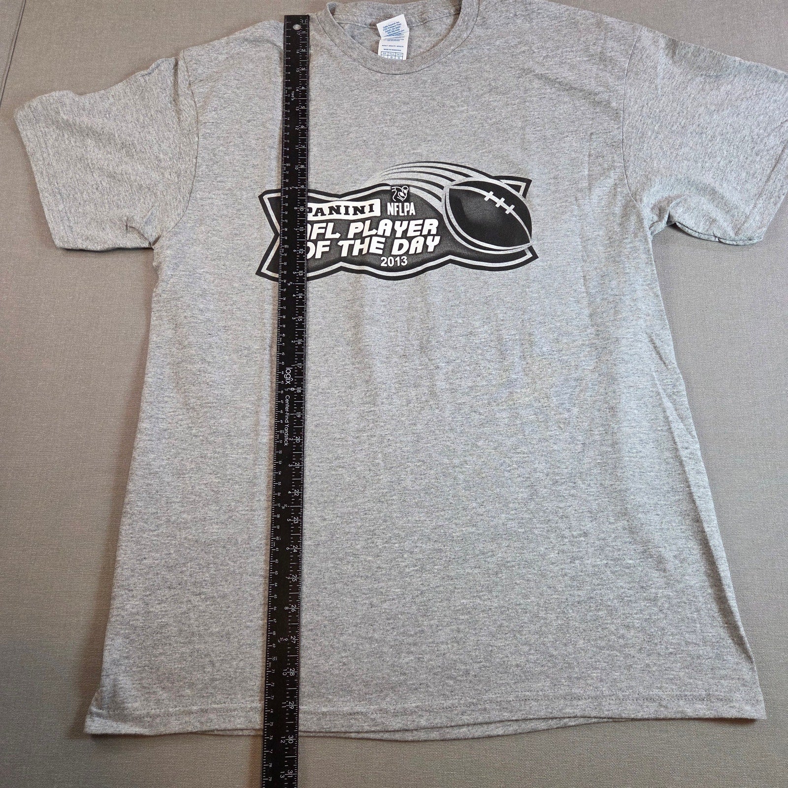 Panini NFL Player of the Day 2013 Promo Tee Shirt Gray Delta Pro Weight L