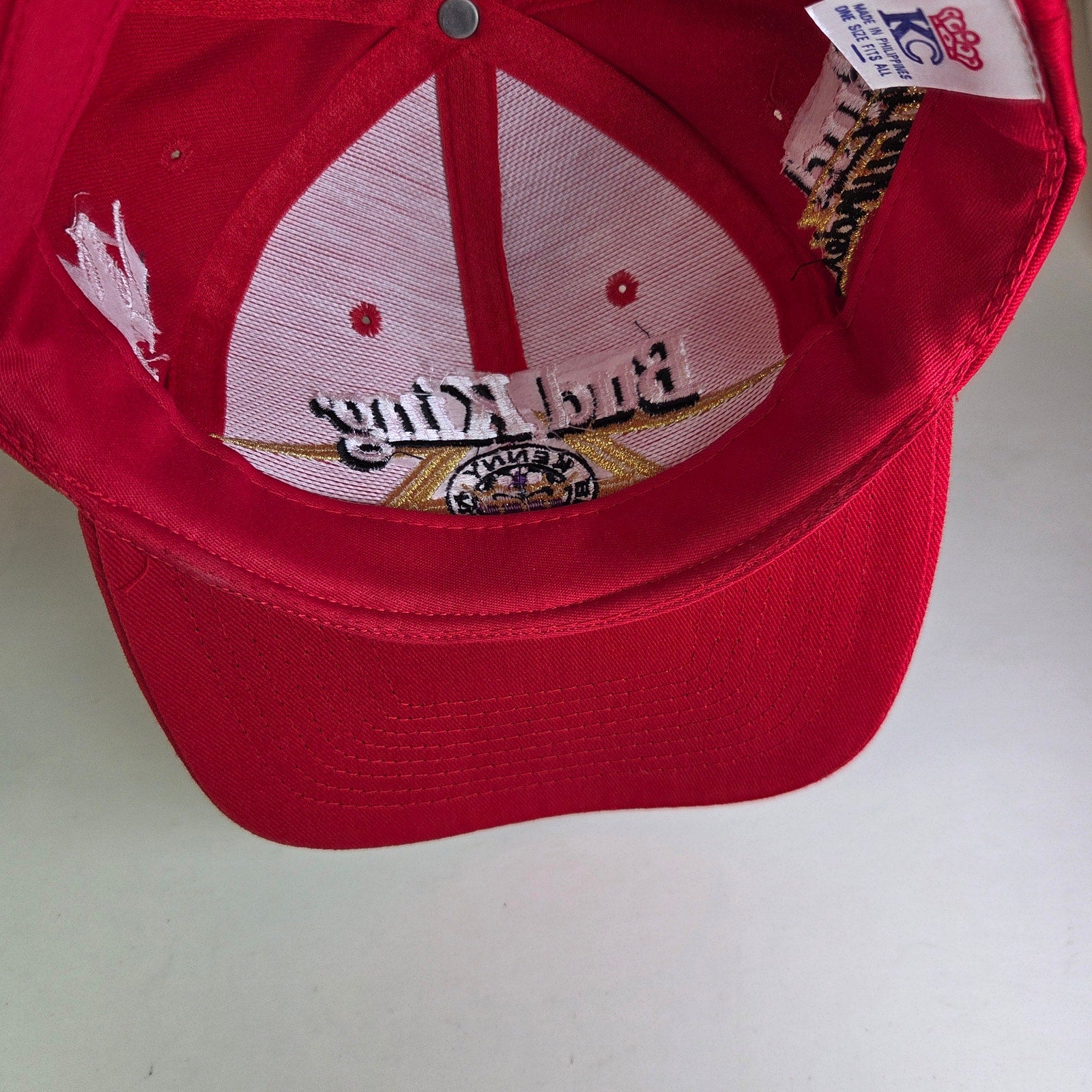 Vintage Bud King Kenny Bernstein Snapback Hat Drag Racing Budweiser KC Cap