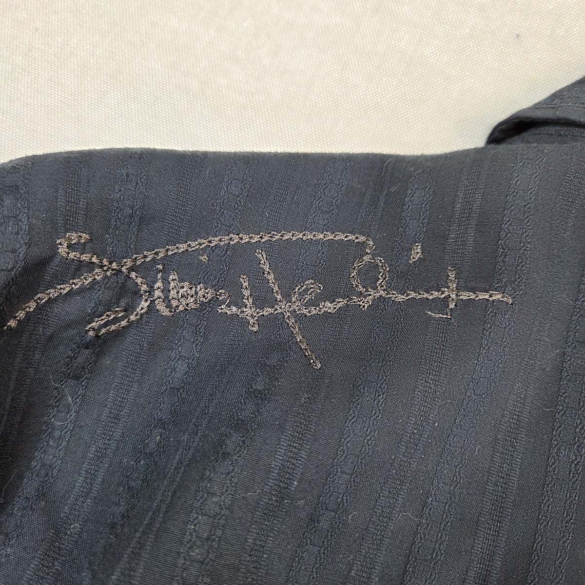 Jimi Hendrix Purple Label Rock & Roll Religion Black Embroidered Shirt L