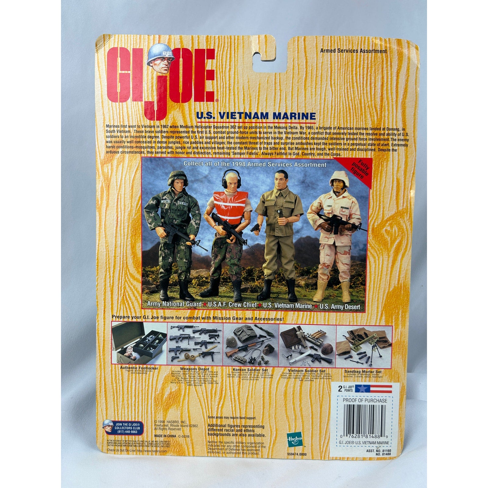 GI Joe U.S. Vietnam Marine 12 Inch Action Figure Hasbro 1998 Carded