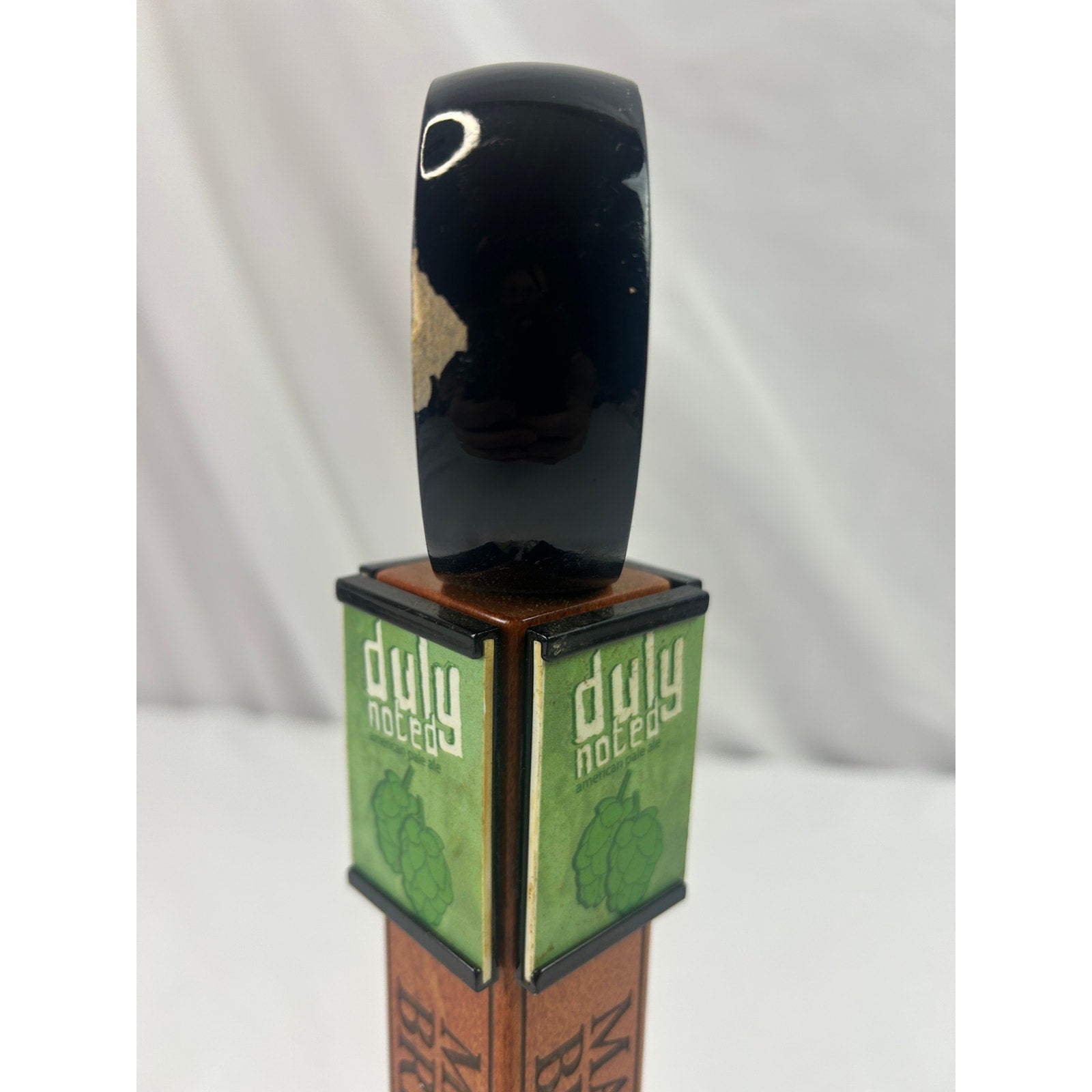 Mankato Brewery Duly Noted Pale Ale Beer Tap Handle Minnesota Wood Breweriana