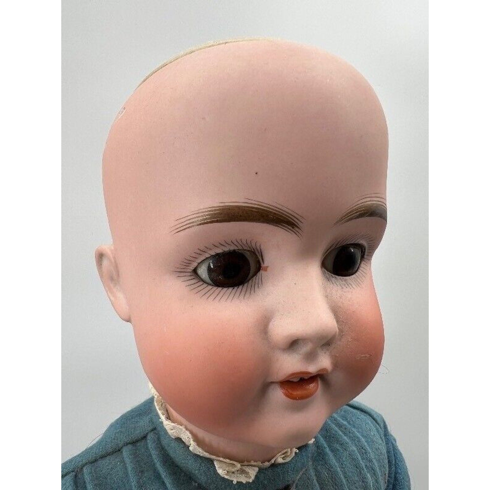 Antique 1906 Schoenau & Hoffmeister Bisque Doll 22” Open Mouth Compo Body