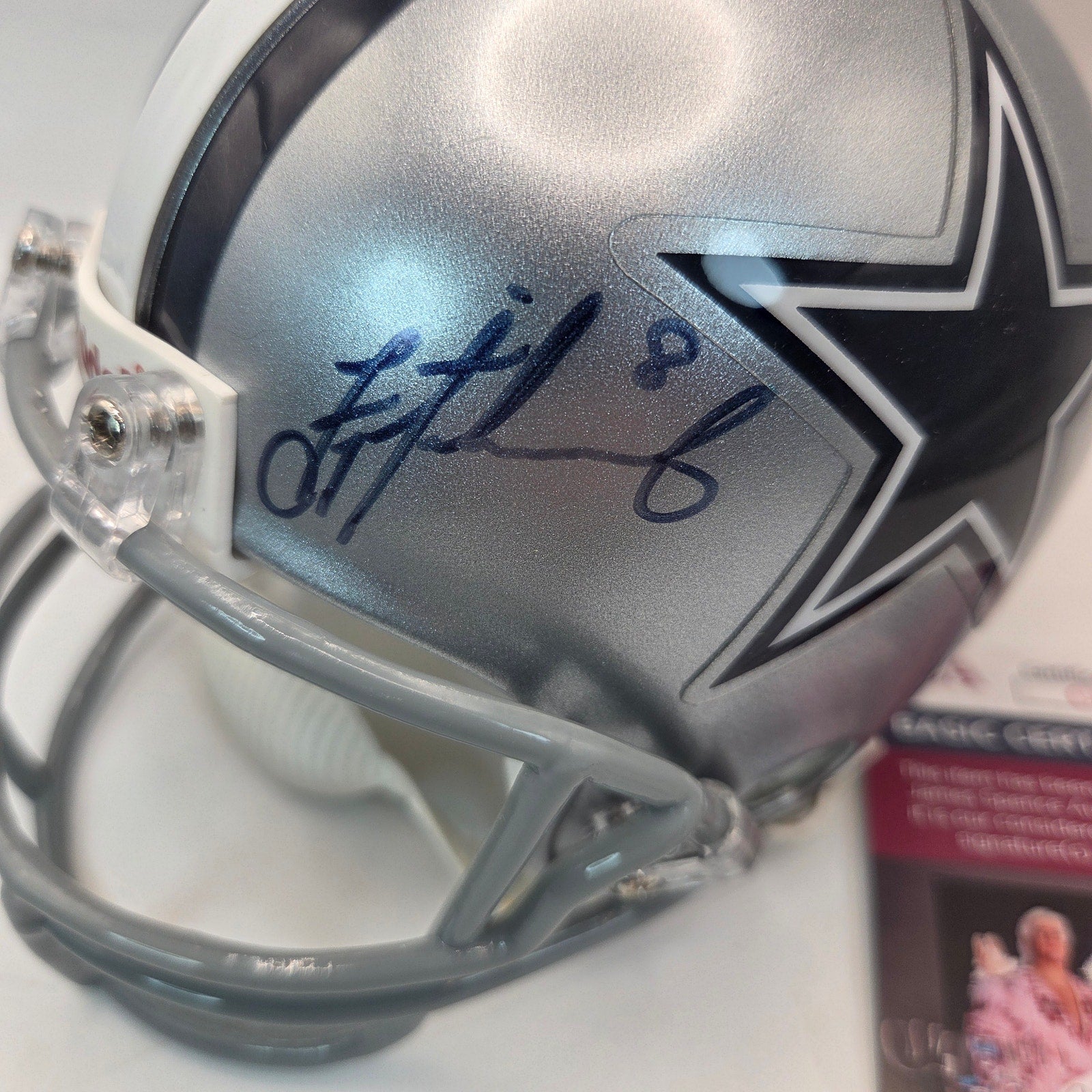 Dallas Cowboys Mini Helmet Troy Aikman Autographed w/ JSA COA