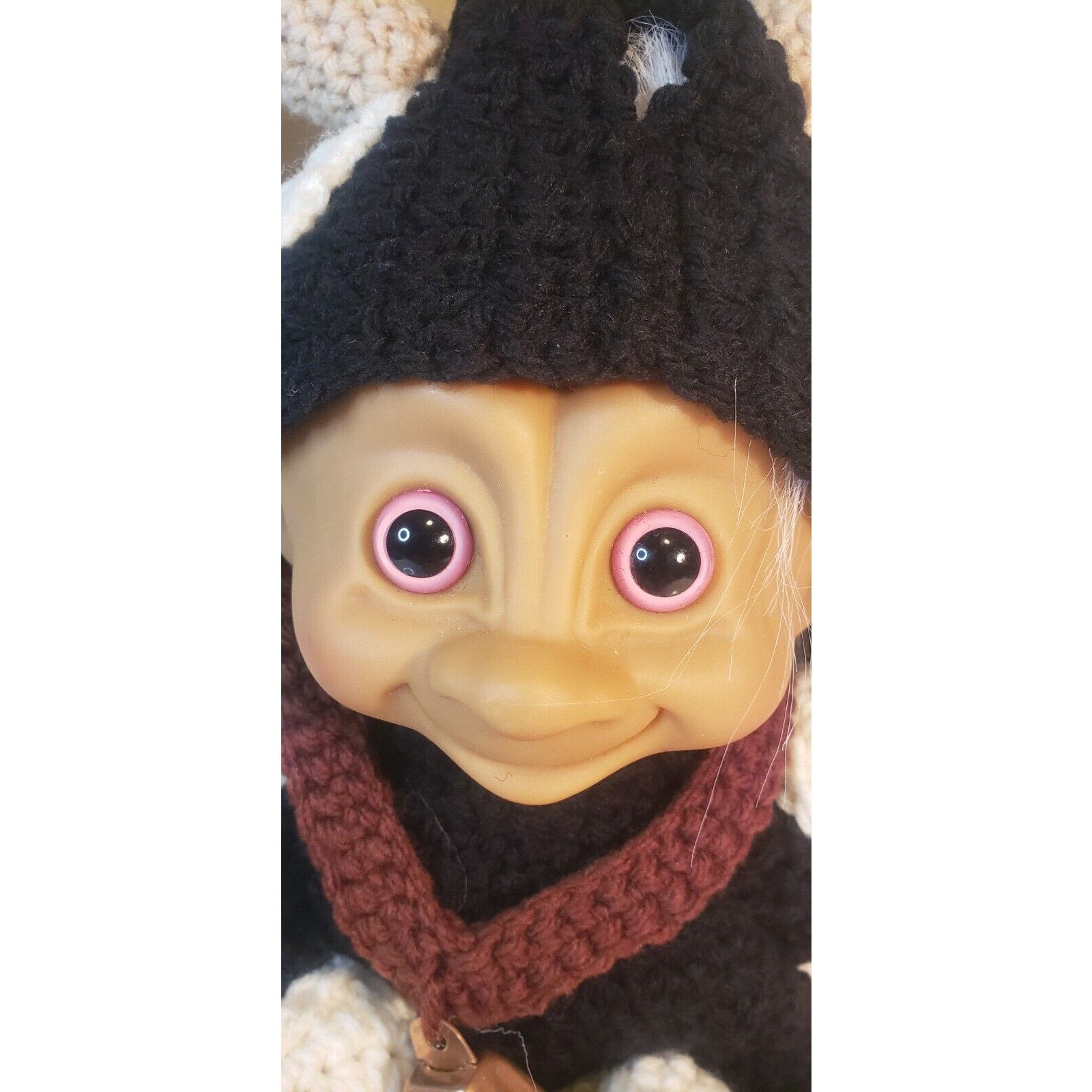 1991 Treasure Troll Tot 14" Doll Bellybutton Wishstone Vintage Cow Outfit