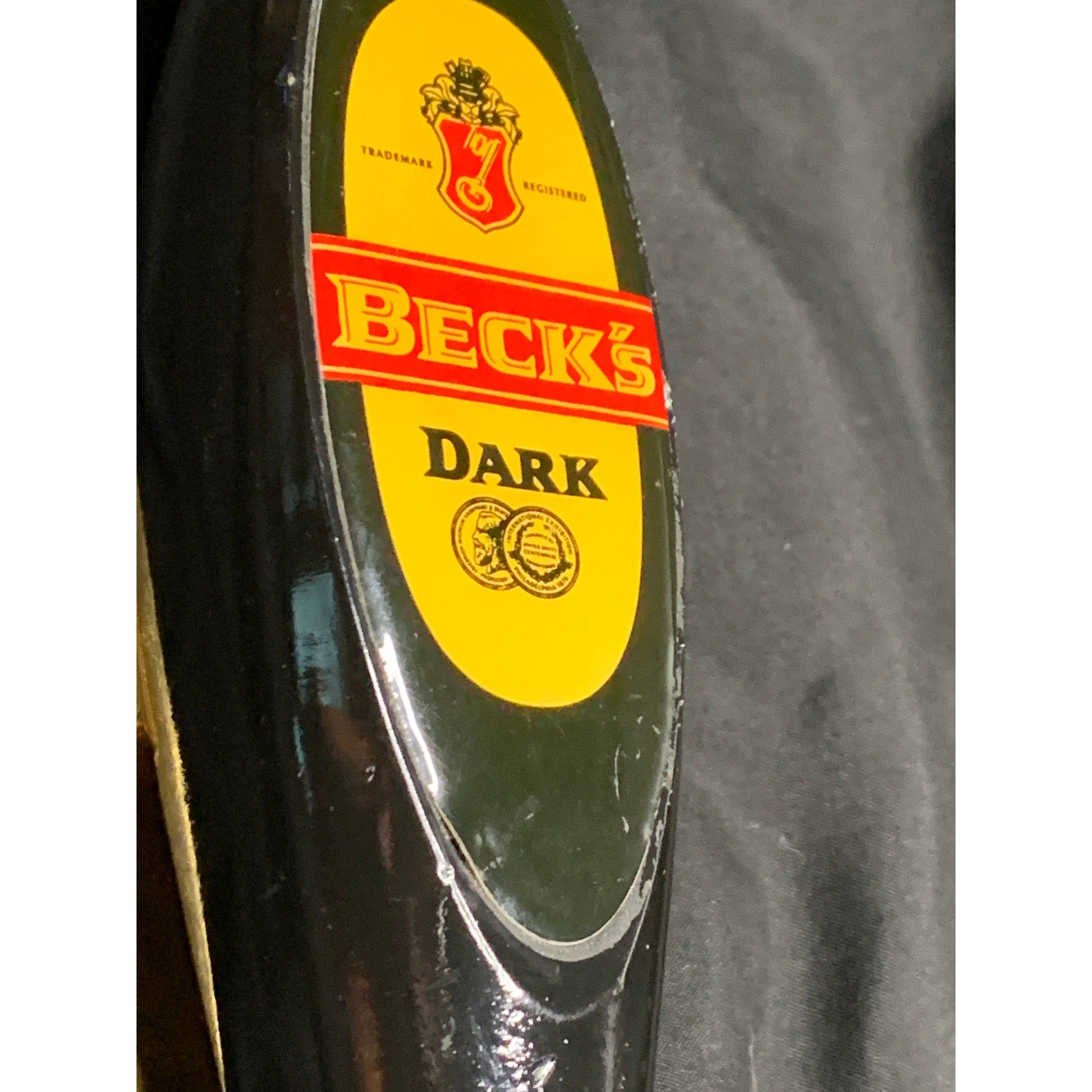Beck's Dark Beer Tap Handle German Import Black Gold 13 Inch Keg Pull