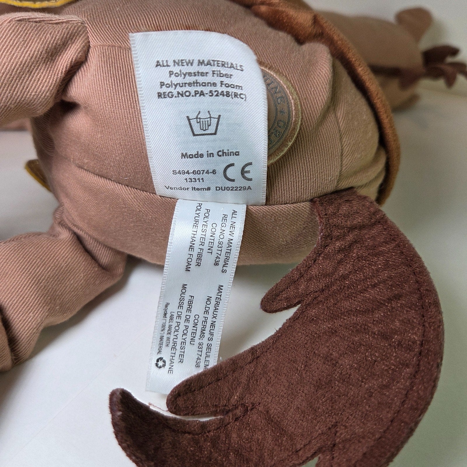 Disney Pixar Toy Story Bullseye Plush Horse 16" Disney Store VTG Brown Saddle