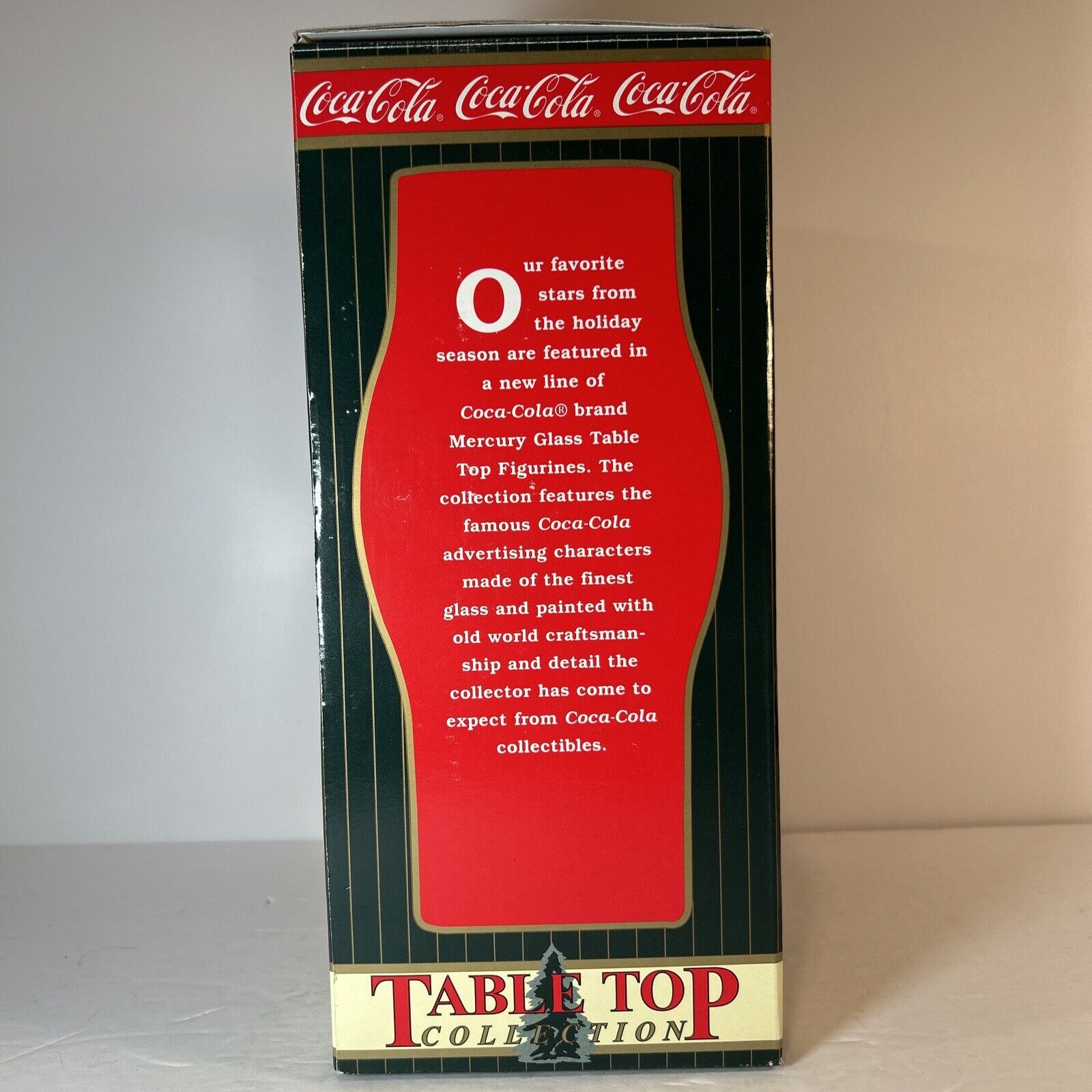 Coca-Cola 1999 Polar Bear Mercury Glass Figurine Enesco Tabletop w/ Box