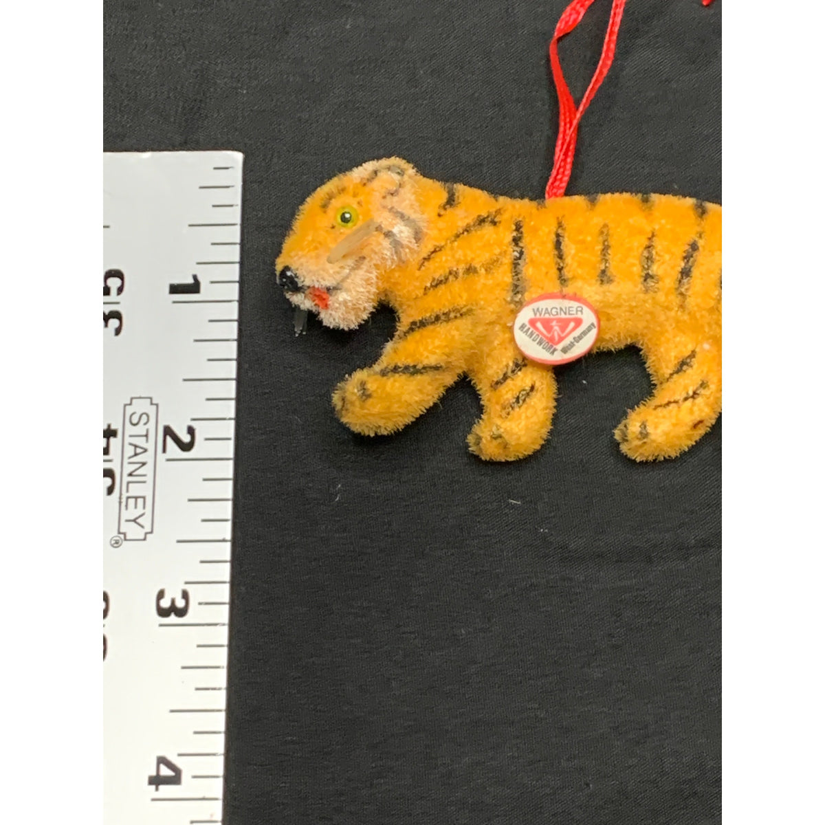 Vintage Wagner Handwork Flocked Tiger Figurine West Germany 1966-1983
