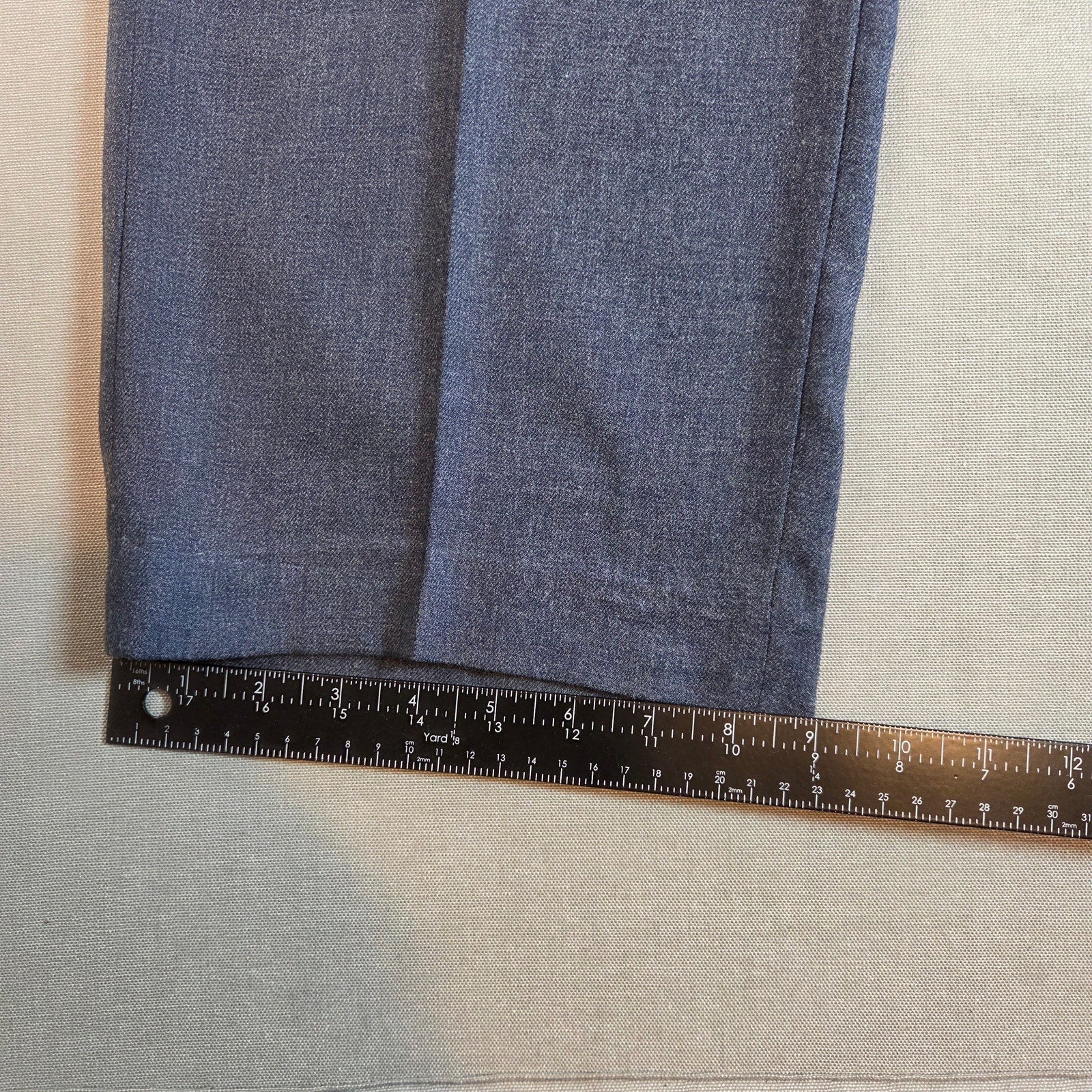 Vintage 1970s B.P. Britches Blue Dress Slacks 38x27 Wool Blend USA Made