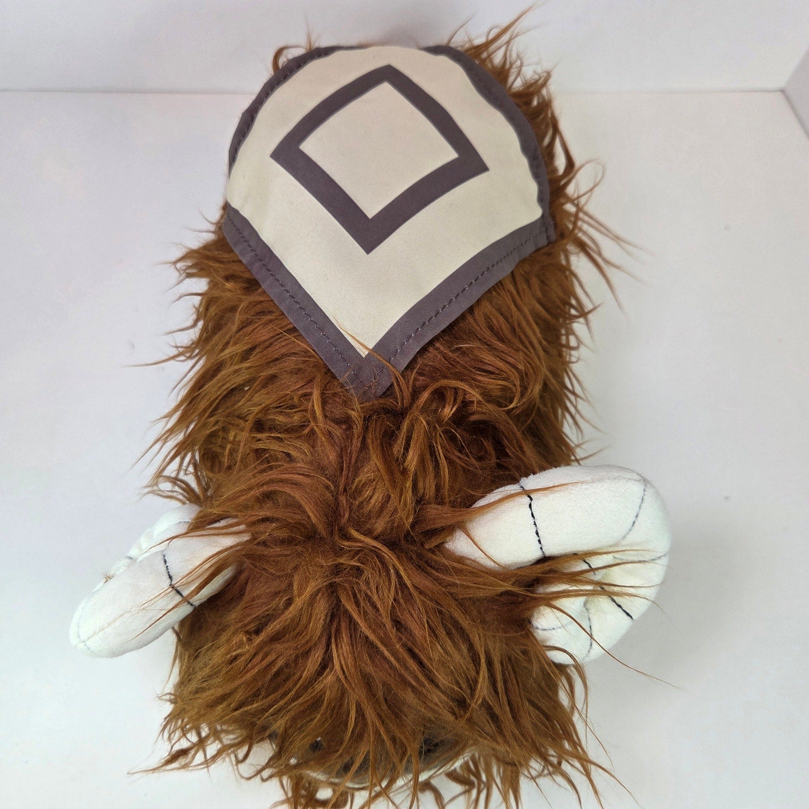 Star Wars Bantha Plush Pillow Jay Franco Mandalorian 14” Brown Shaggy Faux Fur