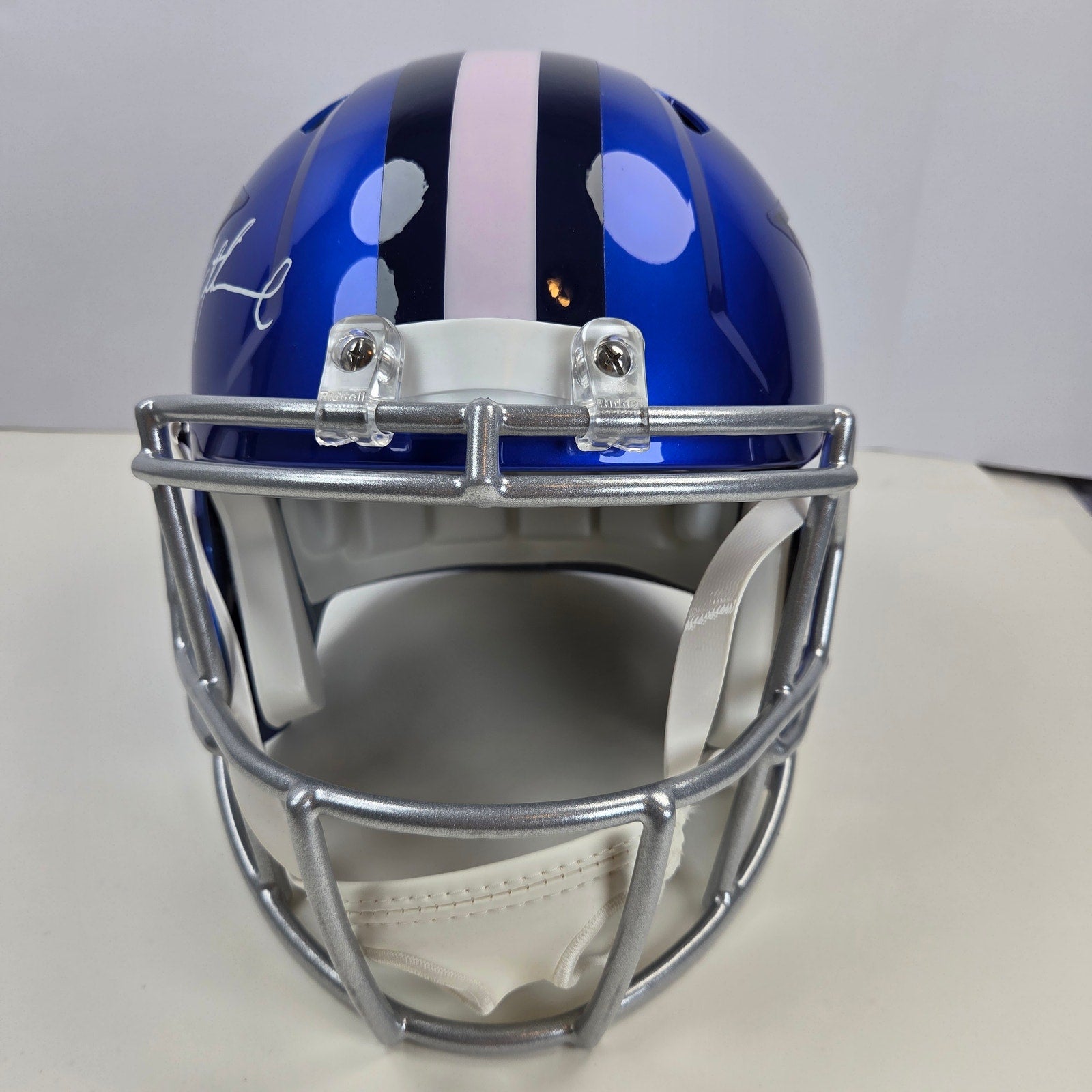 Troy Aikman Signed Riddell Cowboys Flash Alt Speed Replica Helmet BAS Witness