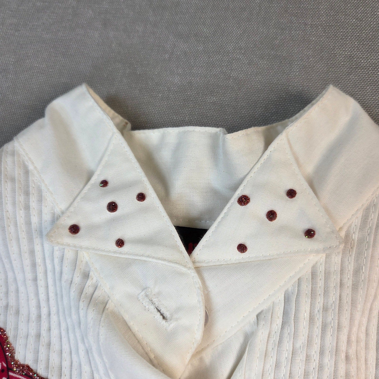 Sunbelt Sportswear Vintage Western Fringe Shirt Cowgirl Guitar USA M Medium