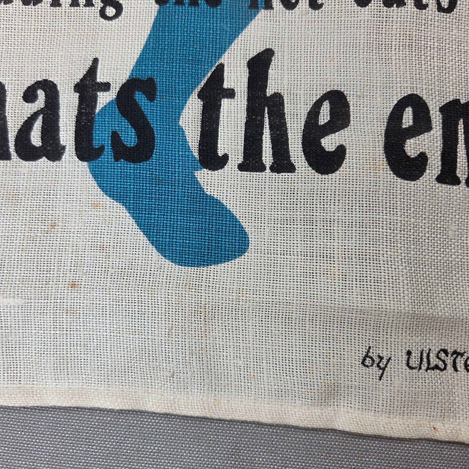 Ulster Irish Linen Baseball Explained Foreign Visitor Tea Towel Ireland Vintage