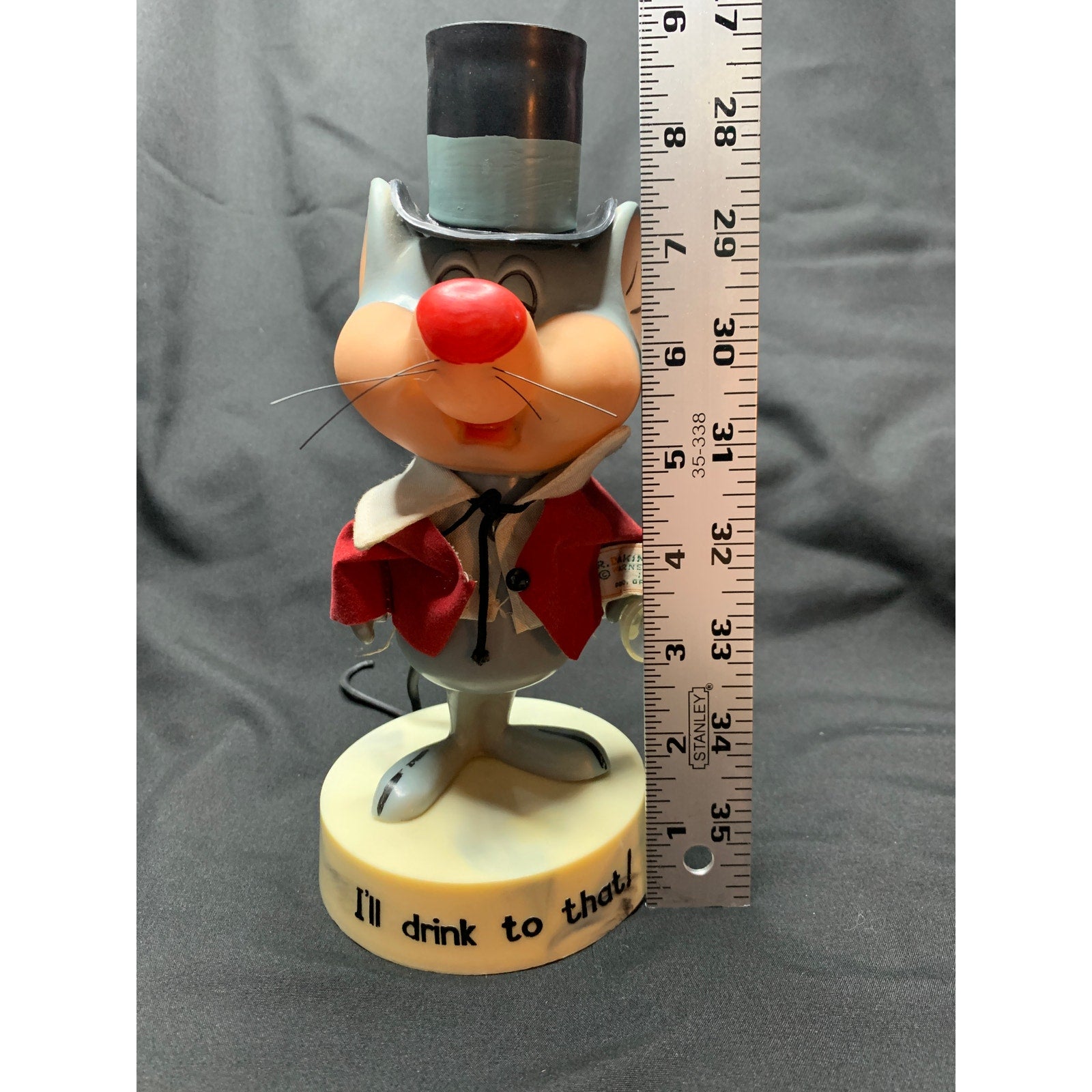 Vintage 1971 Dakin Goofy Grams I'll Drink To That Mouse Figure Warner Bros 8"
