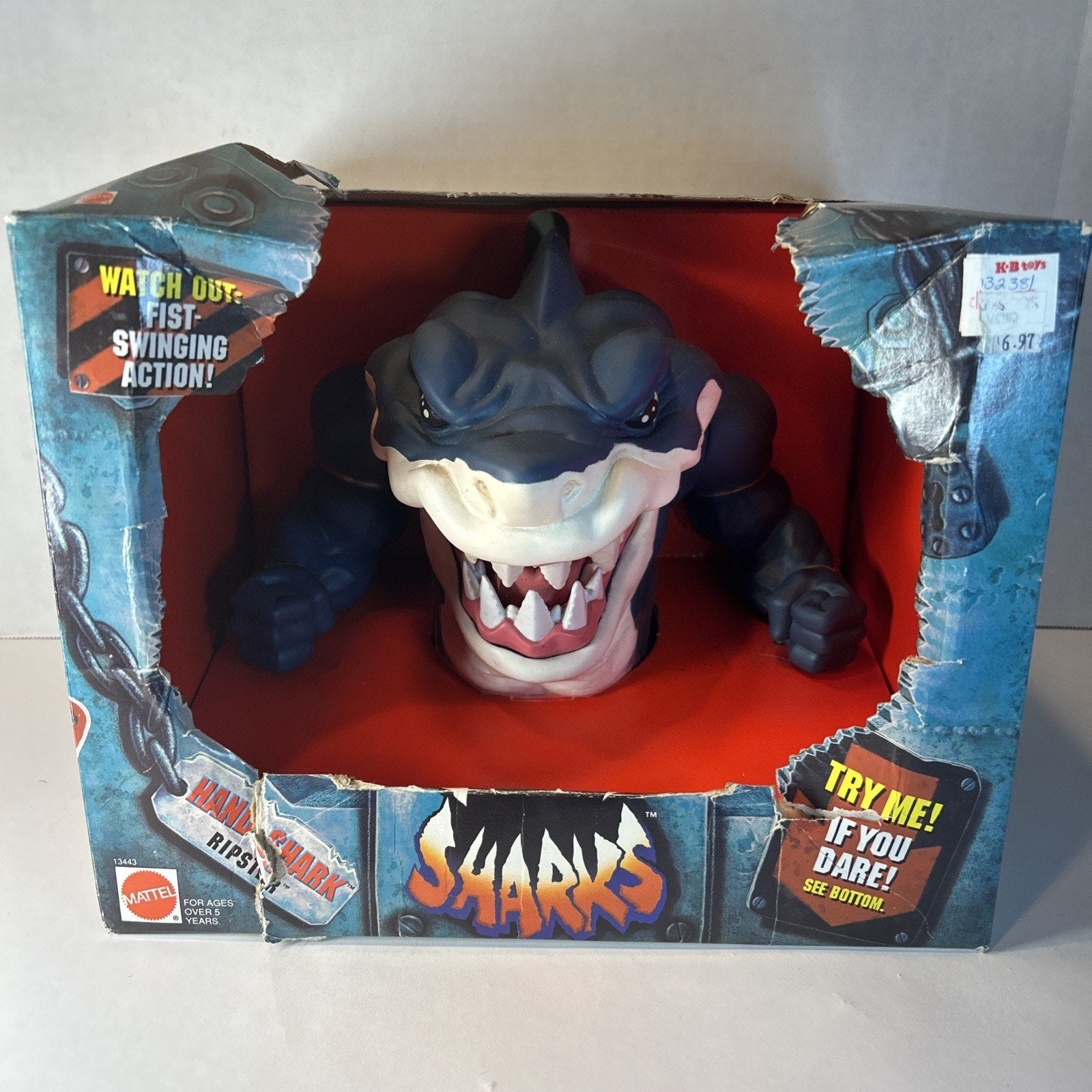 Vintage Street Sharks Hand Shark Ripster Action Figure Mattel 1995 New