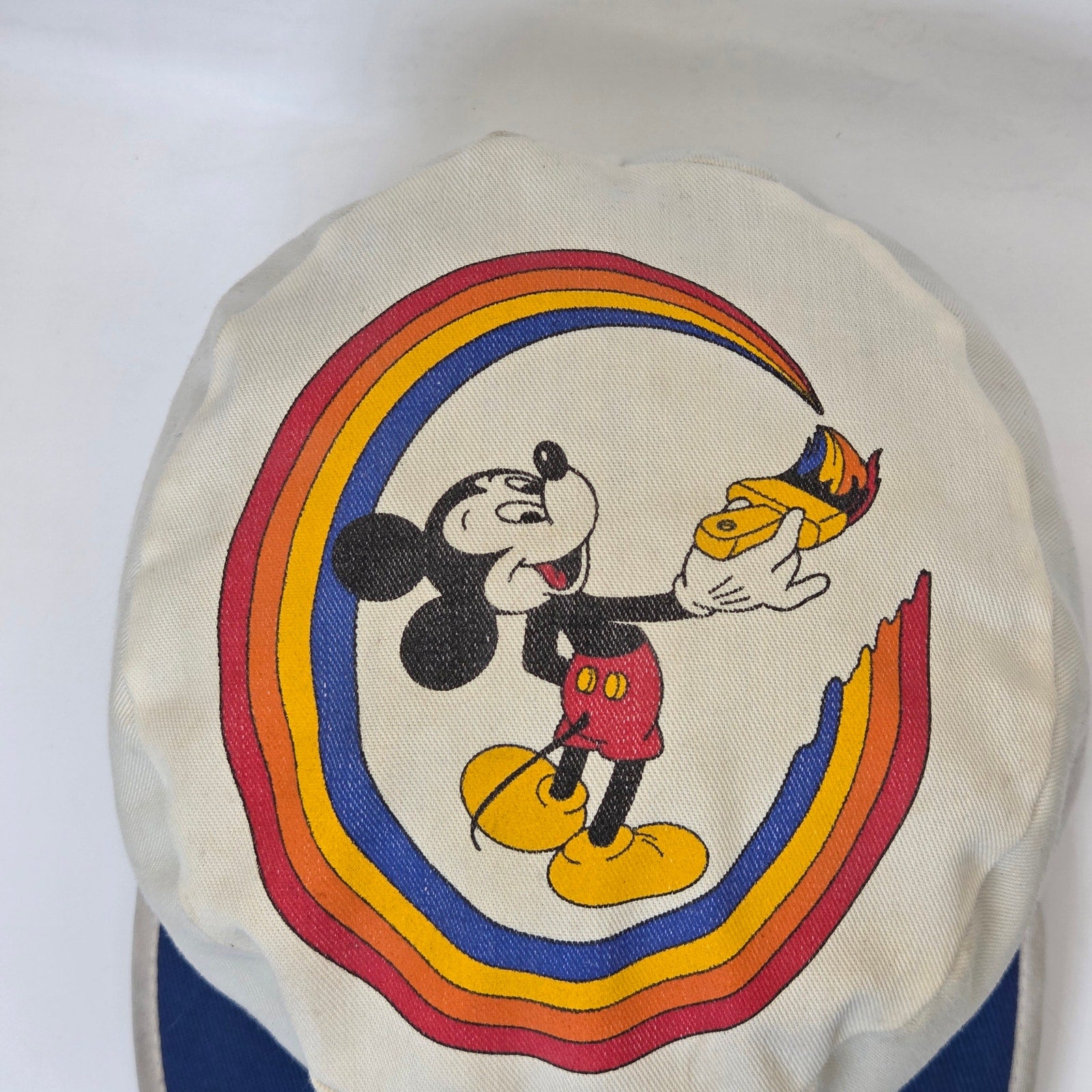 Walt Disney World 1980s Vintage Mickey Mouse Rainbow Hat USA Made