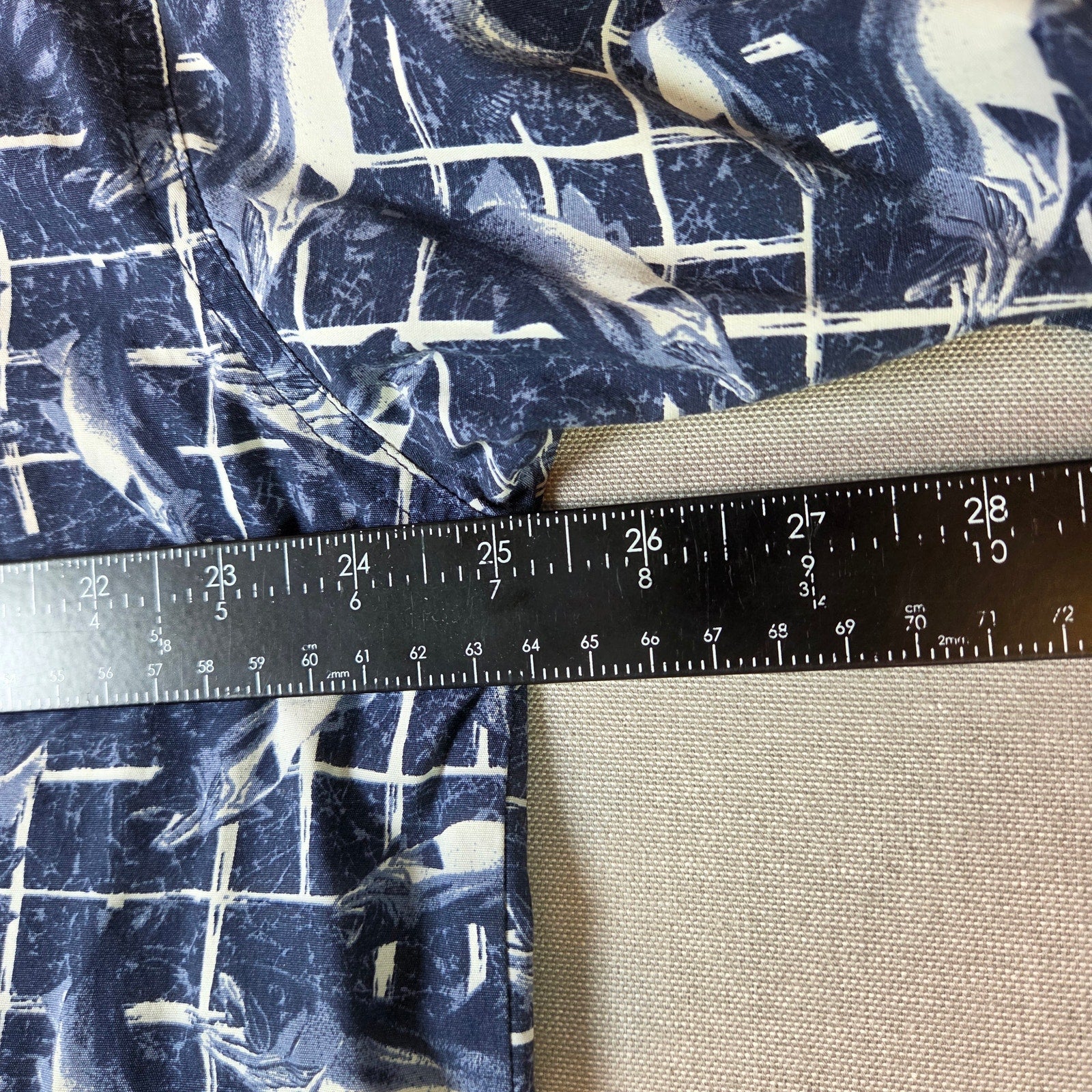 Columbia Fish Print Short Sleeve Button Down Shirt Size L Cotton