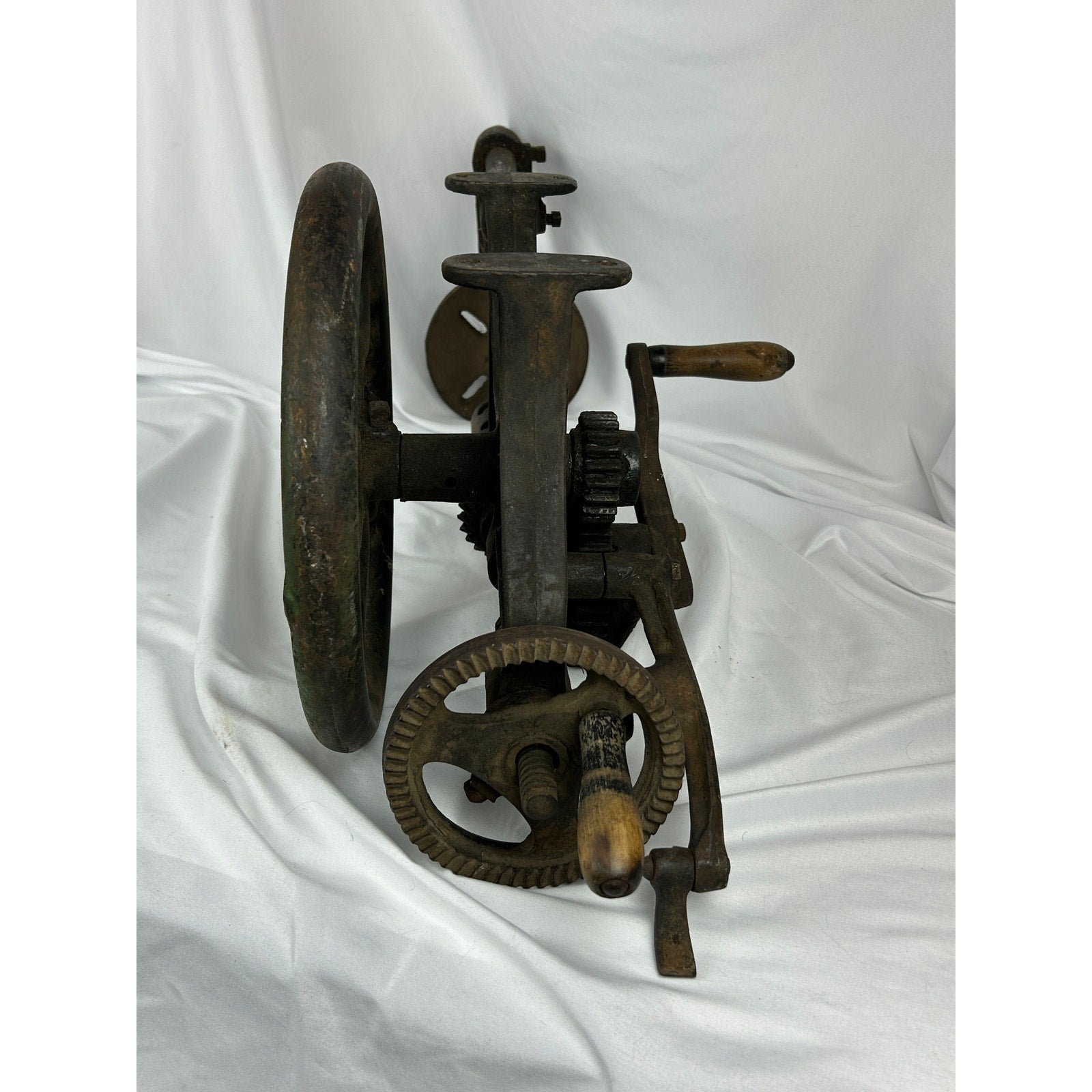 Antique Champion Blower Forge Post Drill Lancaster PA Hand Crank Drill