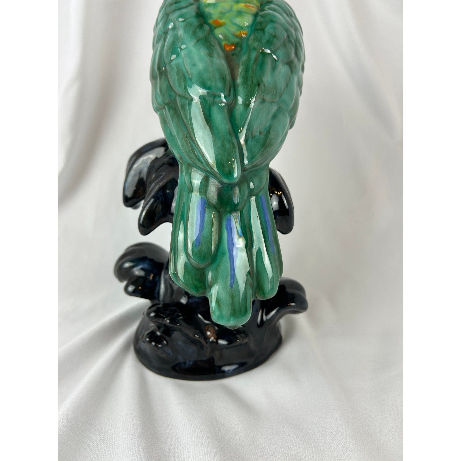 Vintage Austrian Gmundner Keramik GK Mark Parrot Statue Art Pottery Figurine 11”