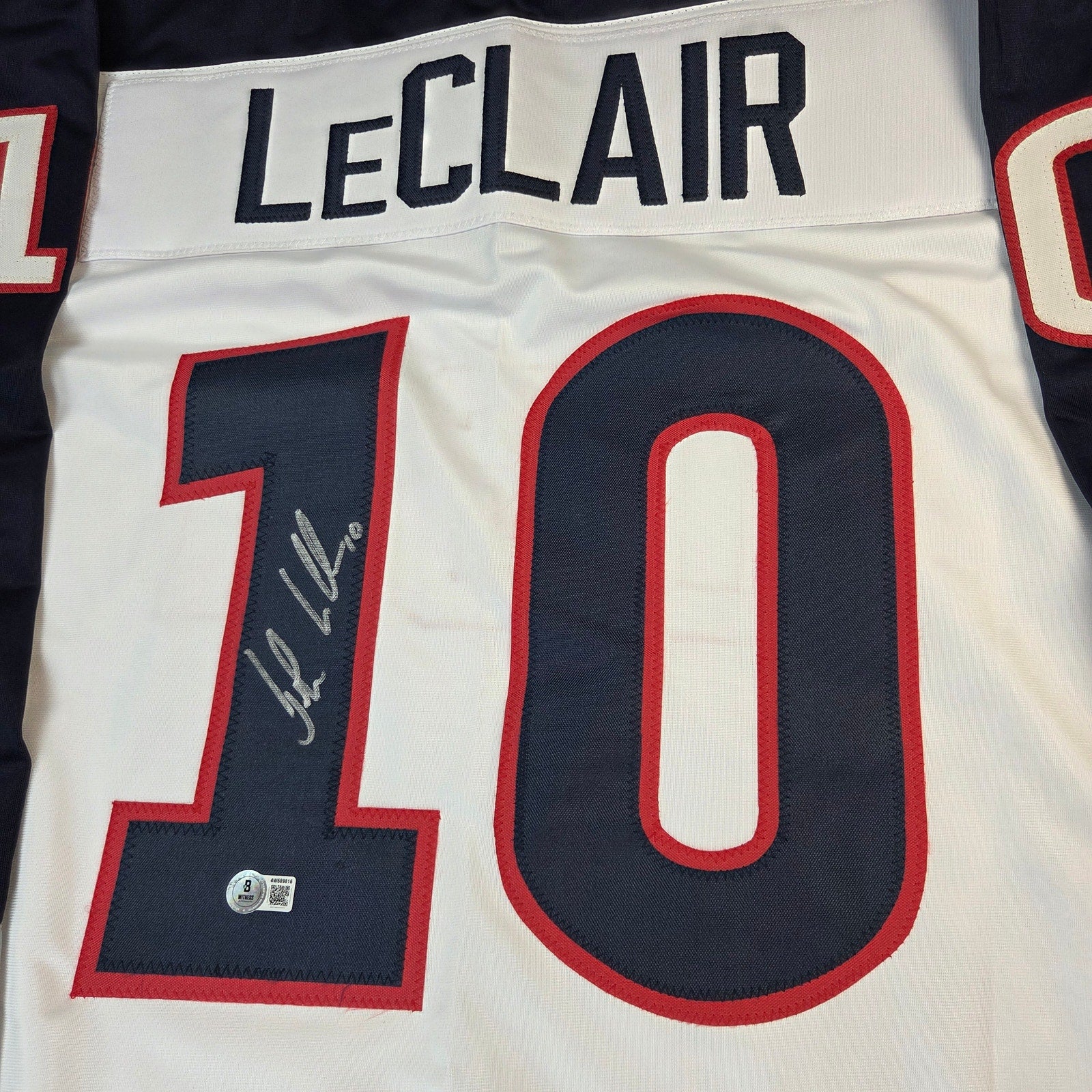 John LeClair Signed Team USA Hockey Custom Jersey XL Beckett Witness Auto