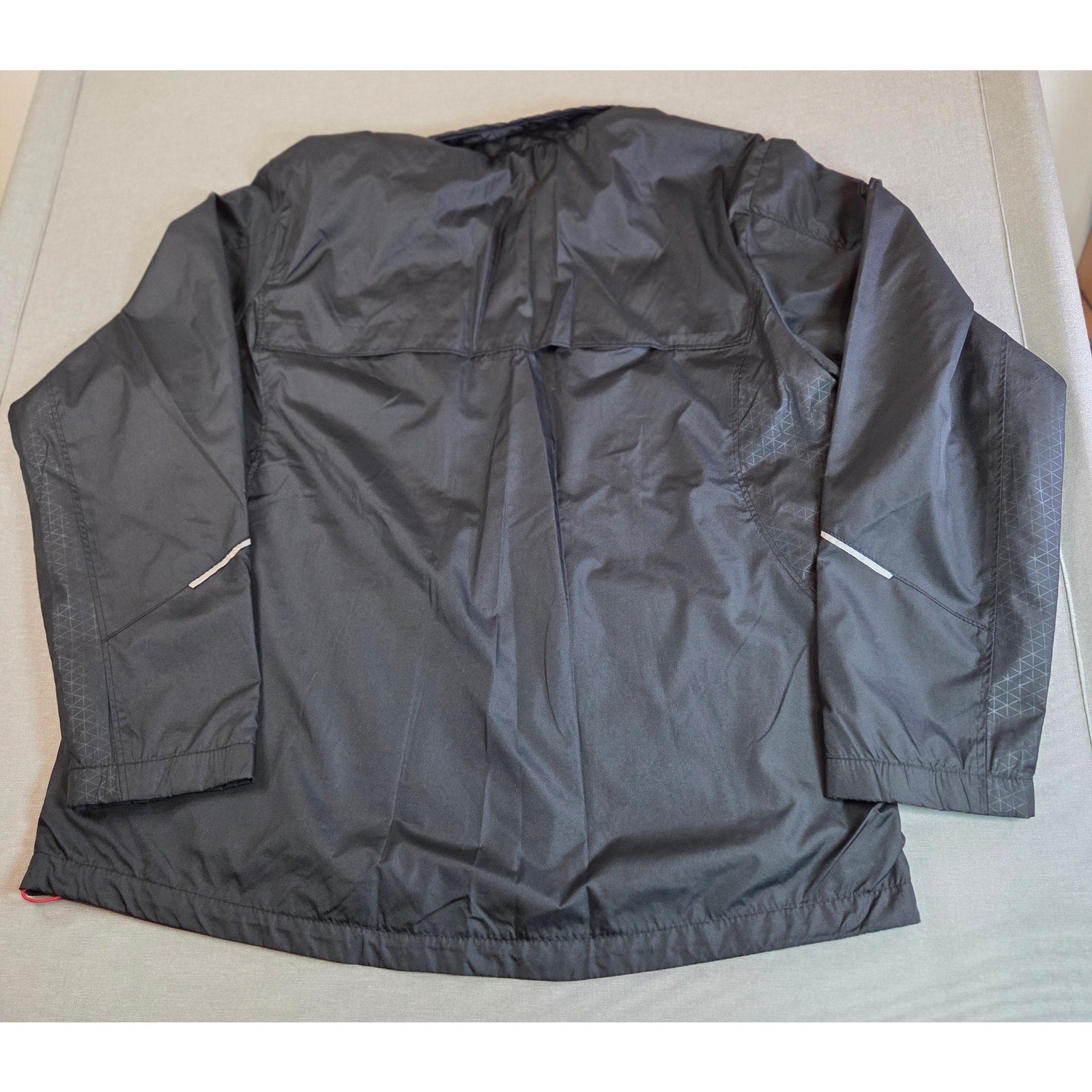 Starter Lightweight Windbreaker Jacket Gray Red Mesh L 42-44 Full Zip