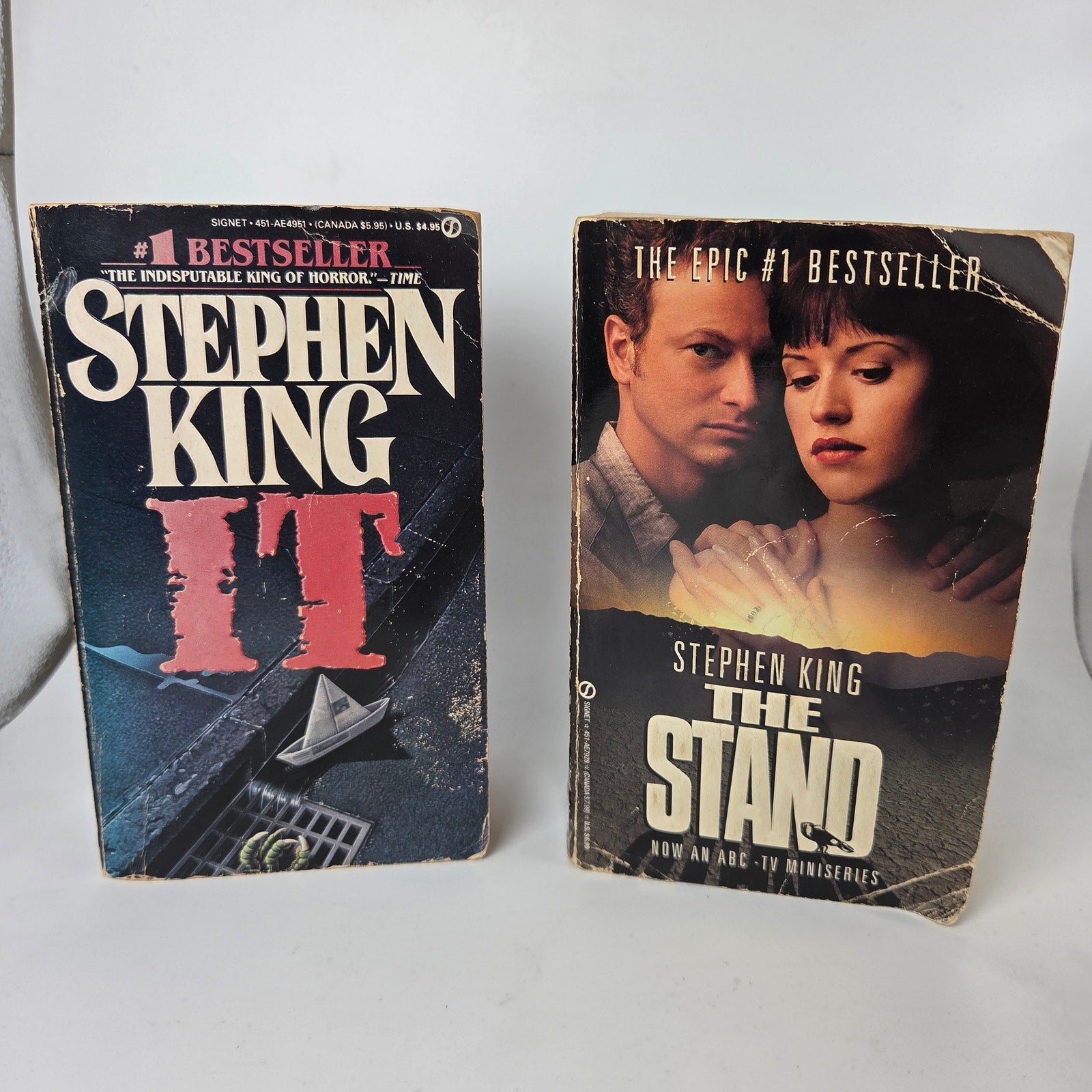 Stephen King It 1987 & The Stand 1991 Signet Paperback Book Lot Horror