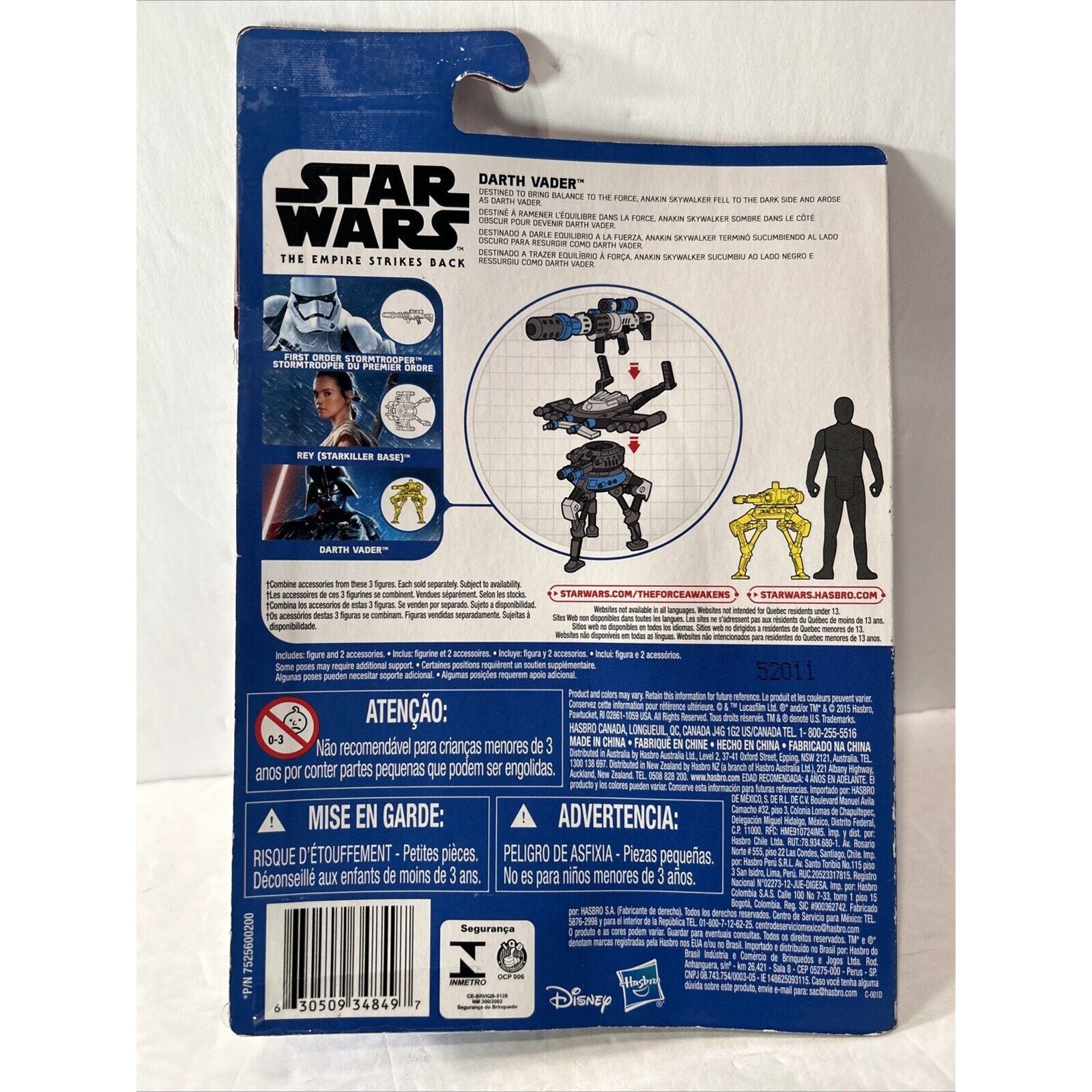 Star Wars 2015 The Force Awakens - Lot of 3 - Darth Vadar and Two Storm Troopers