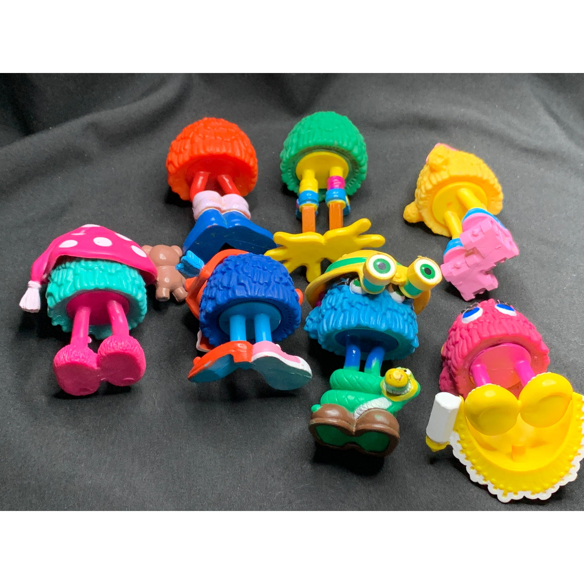 1989 McDonalds Funny Fry Friends Lot of 7 Vintage Happy Meal Fry Guys Toys