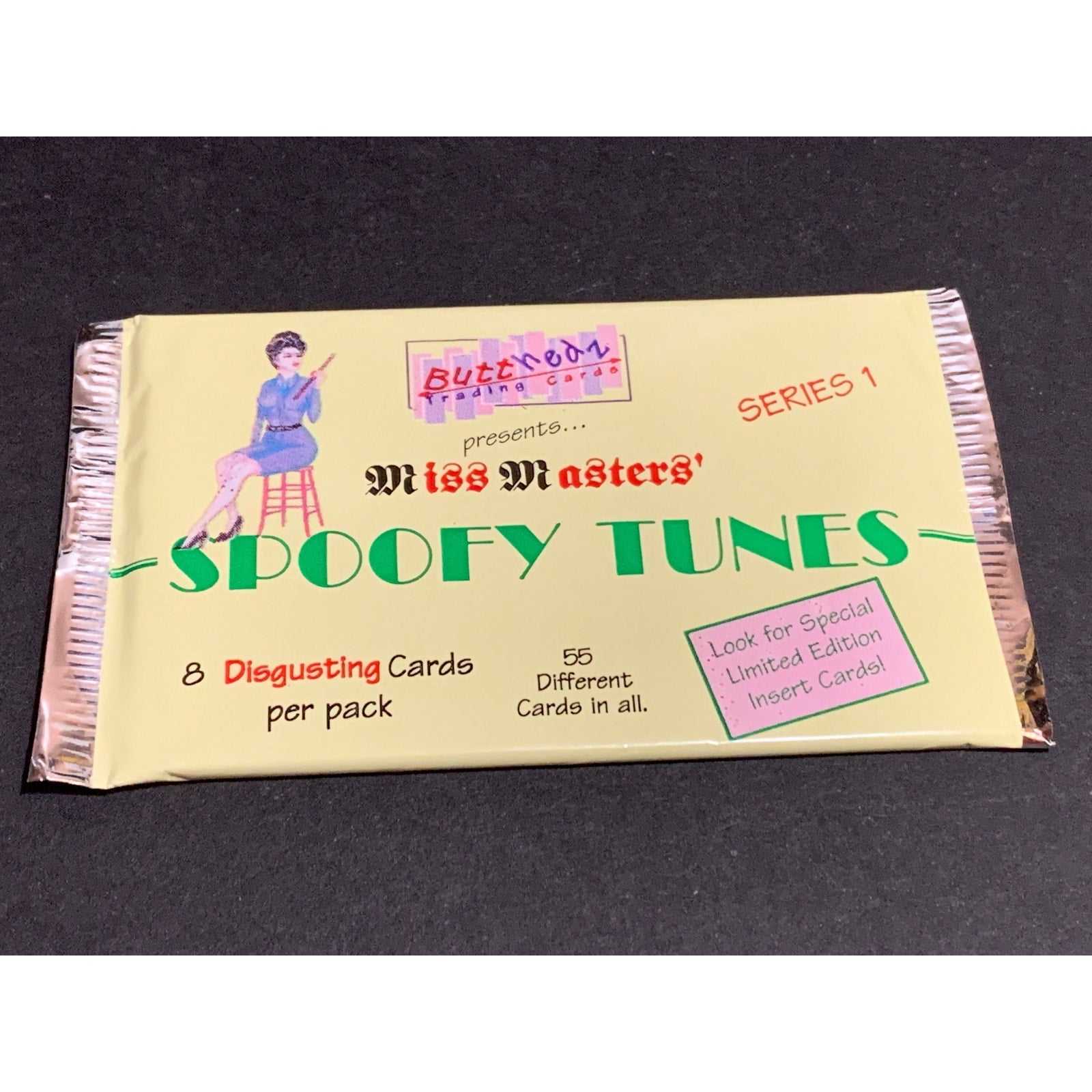 1993 Buttheadz Miss Masters Spoofy Tunes Trading Card Pack Sealed