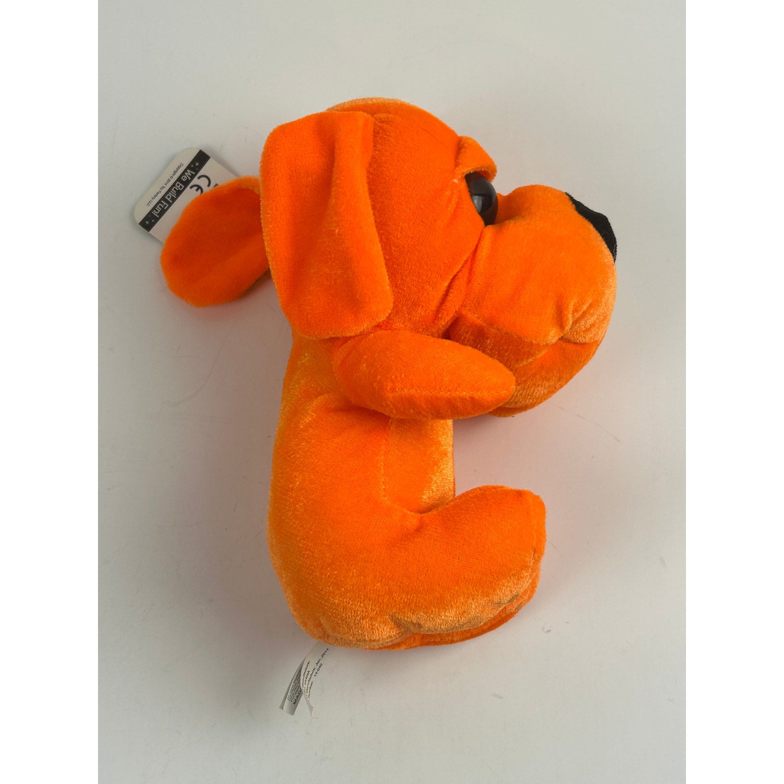 Toy Factory Orange Puppy Dog Plush Stuffed Animal 9" 2014 Carnival Prize