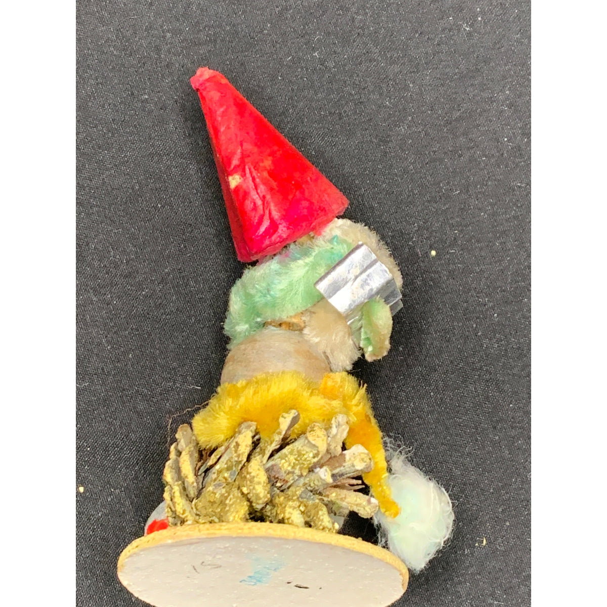 Vintage Japan Pinecone Elf Gnome Putz Christmas Figures Chenille Lot of 3