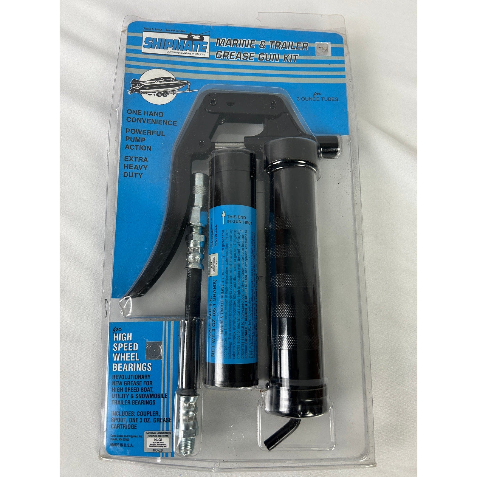 Shipmate Boat Trailer Grease Gun Kit High Speed Wheel Bearing Tool