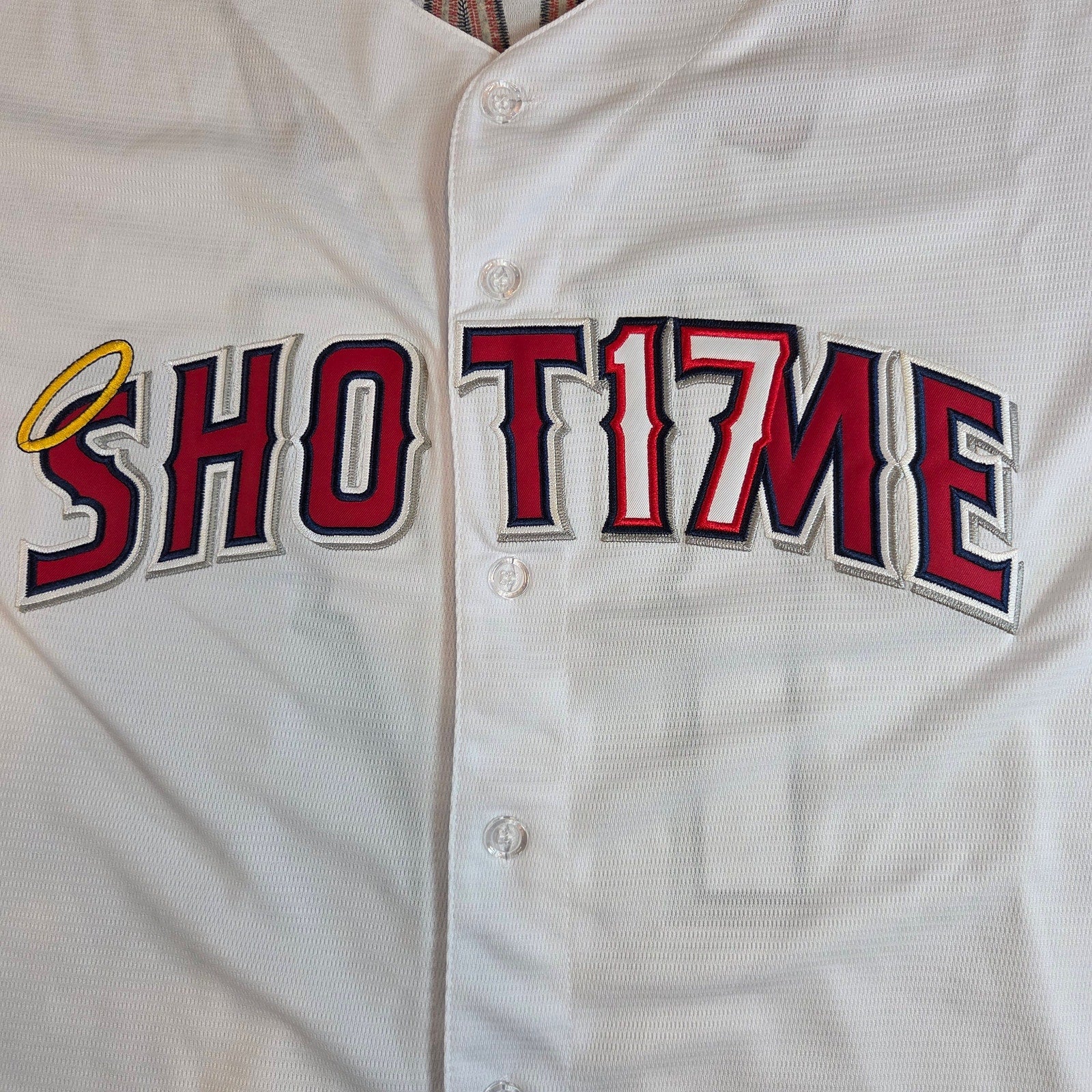 Shohei Ohtani XXXL Custom Fan Jersey Sho Time 17 White Baseball Shirt
