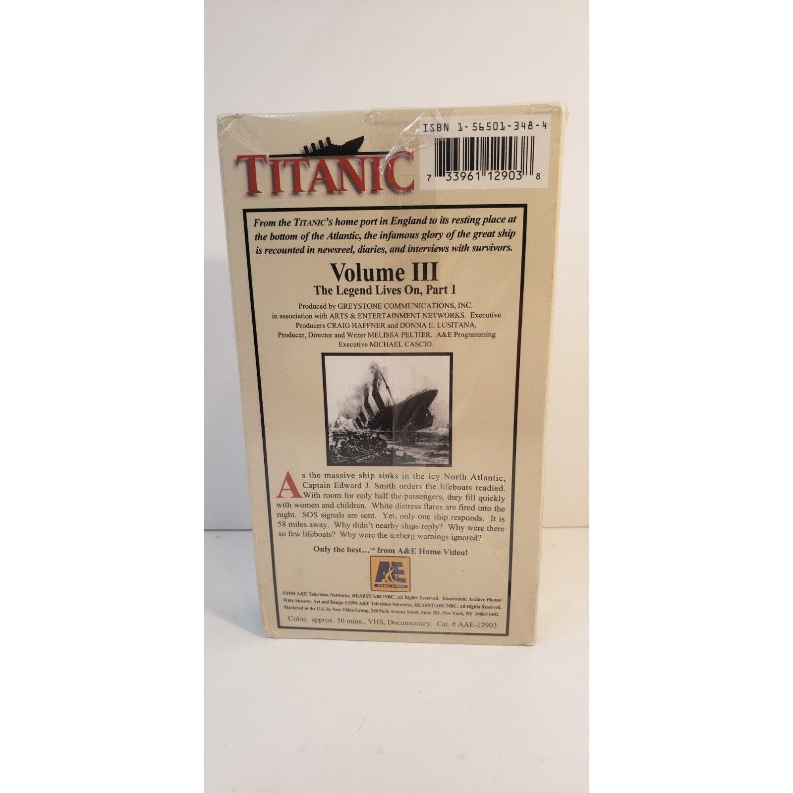 A&E Home Video: Titanic Volume 3 VHS New Sealed