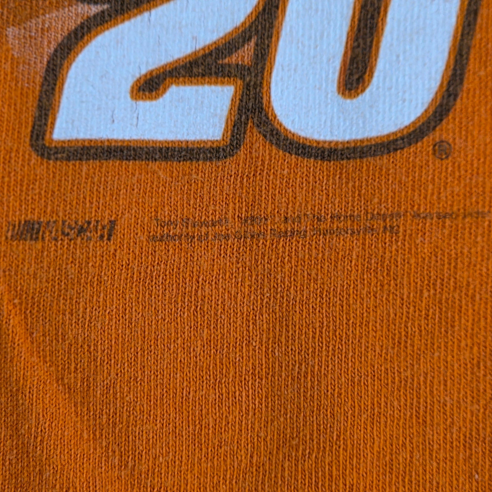 Vintage Tony Stewart #20 NASCAR Winner’s Circle Sleeveless Tee XXL Orange