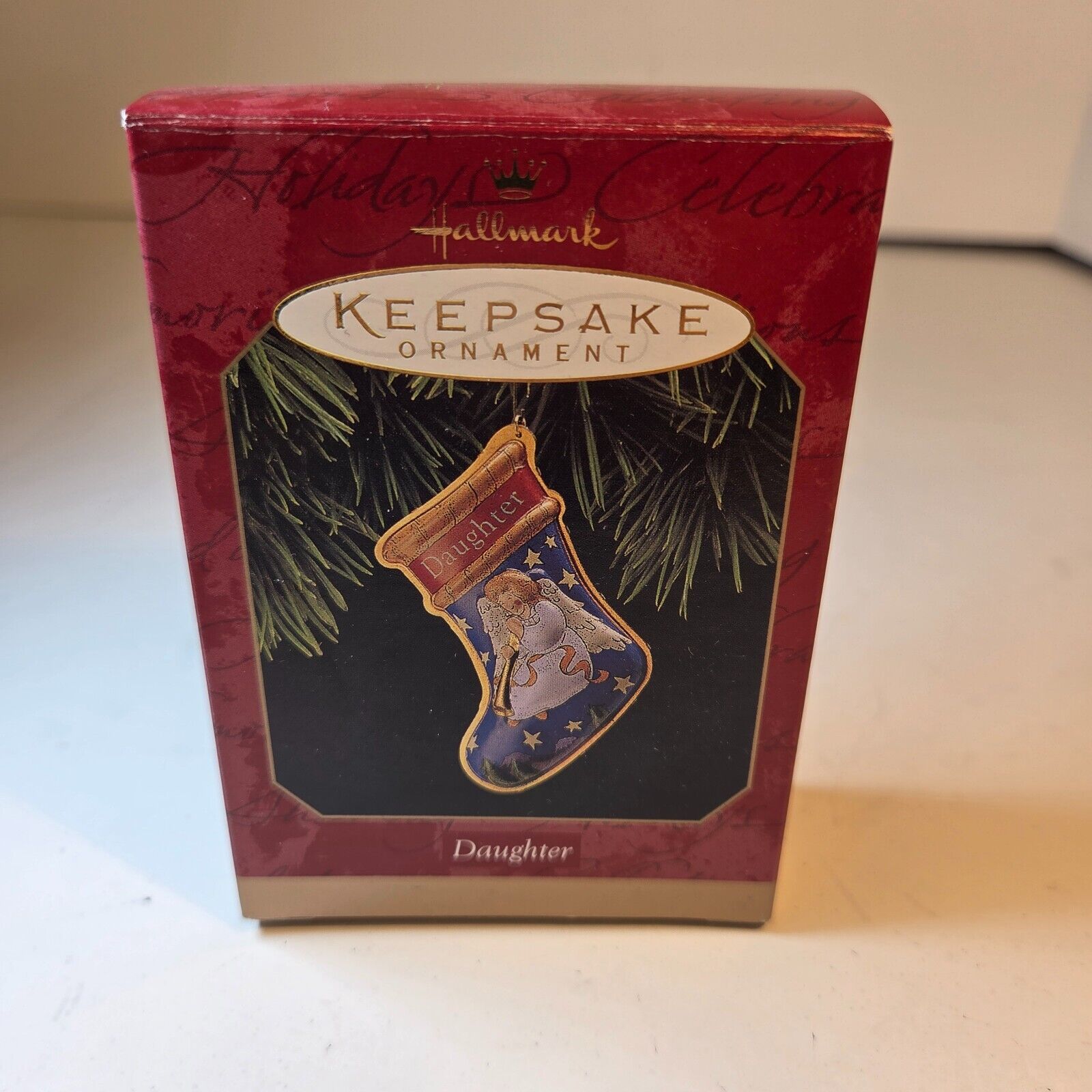 Hallmark Keepsake Ornament Daughter Stocking Pressed Tin 1997