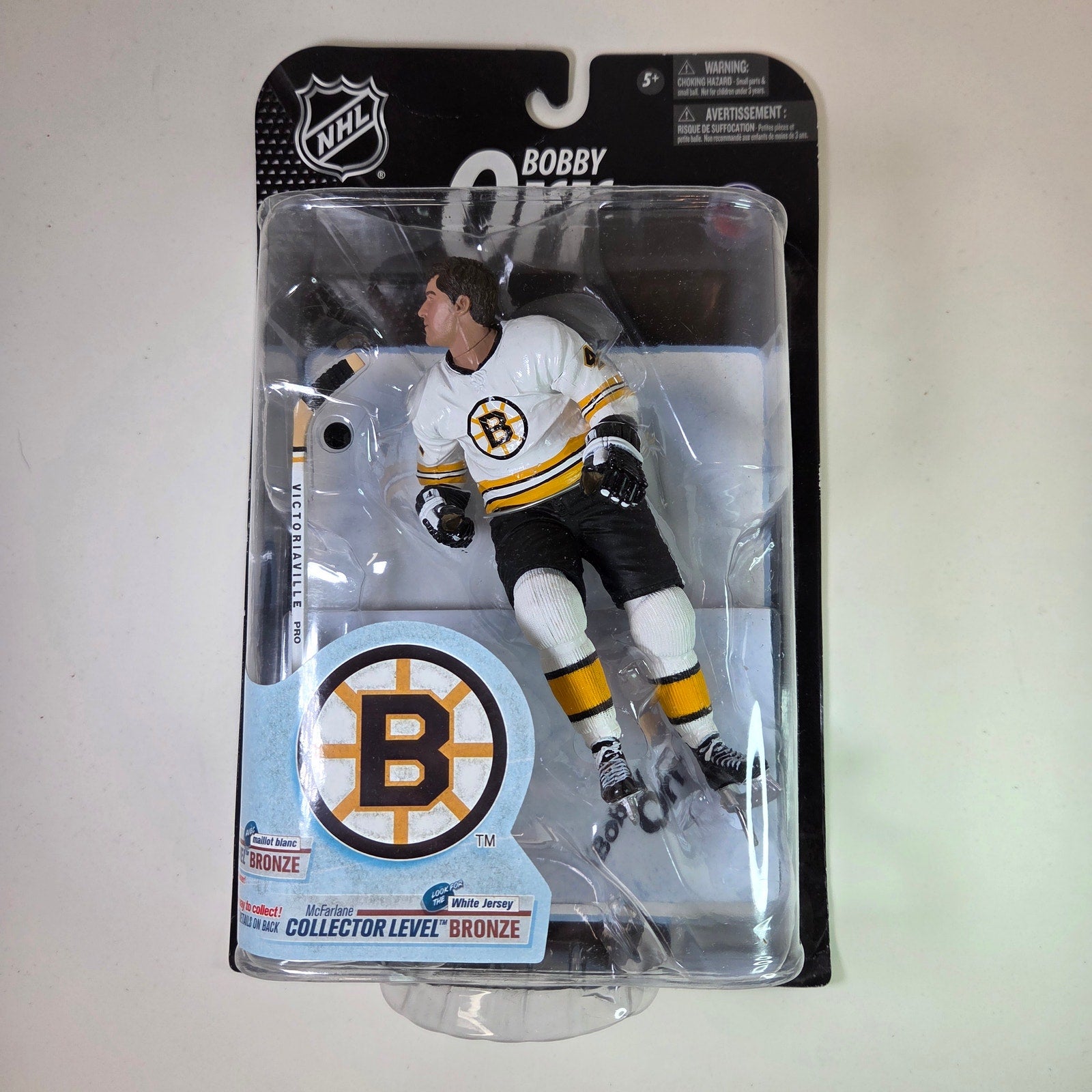 Bobby Orr McFarlane Series 23 Boston Bruins Figure White Jersey /1000 Bronze