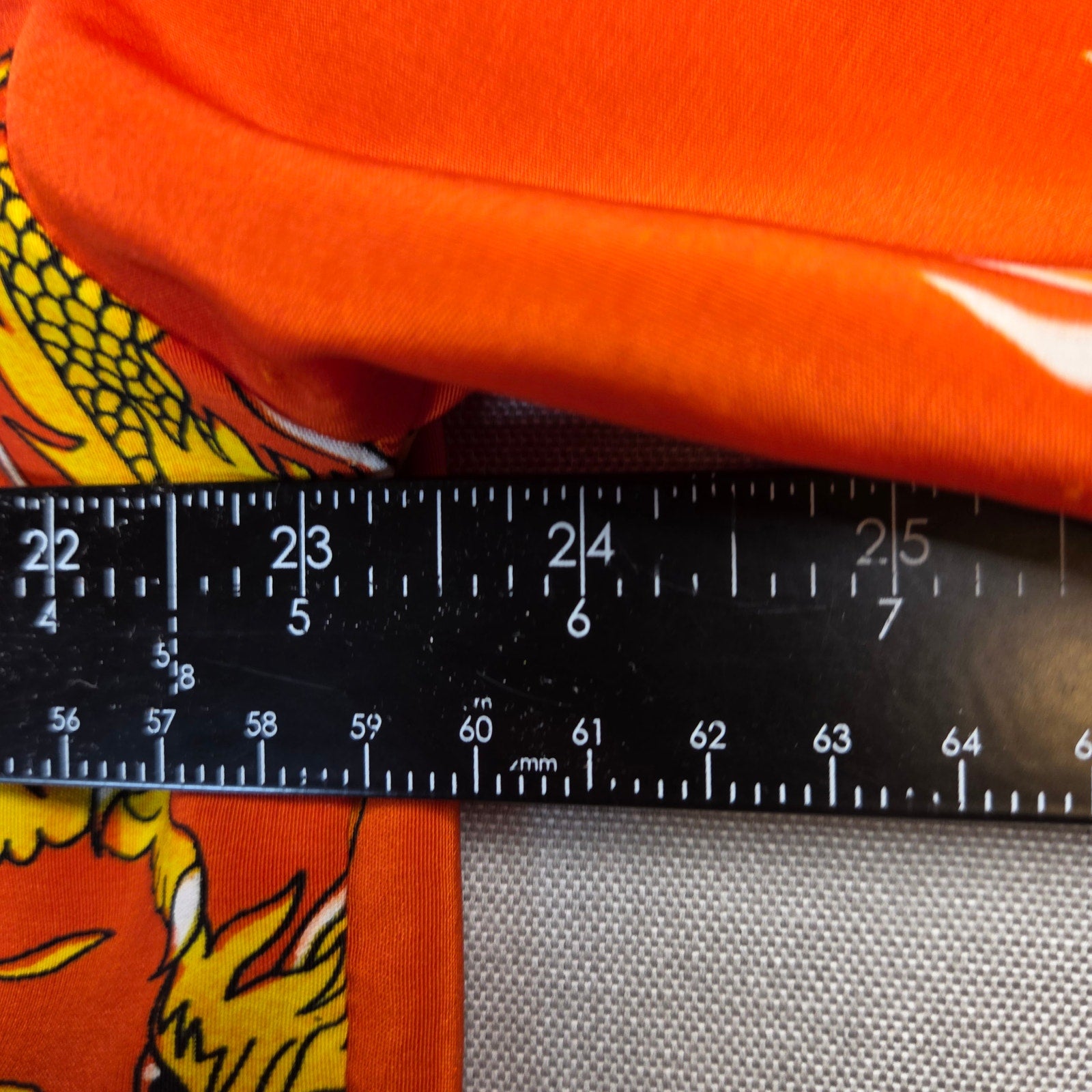 Uluwatu Dragon Flame Rayon Hawaiian Camp Shirt Mens Large Orange Y2K Top