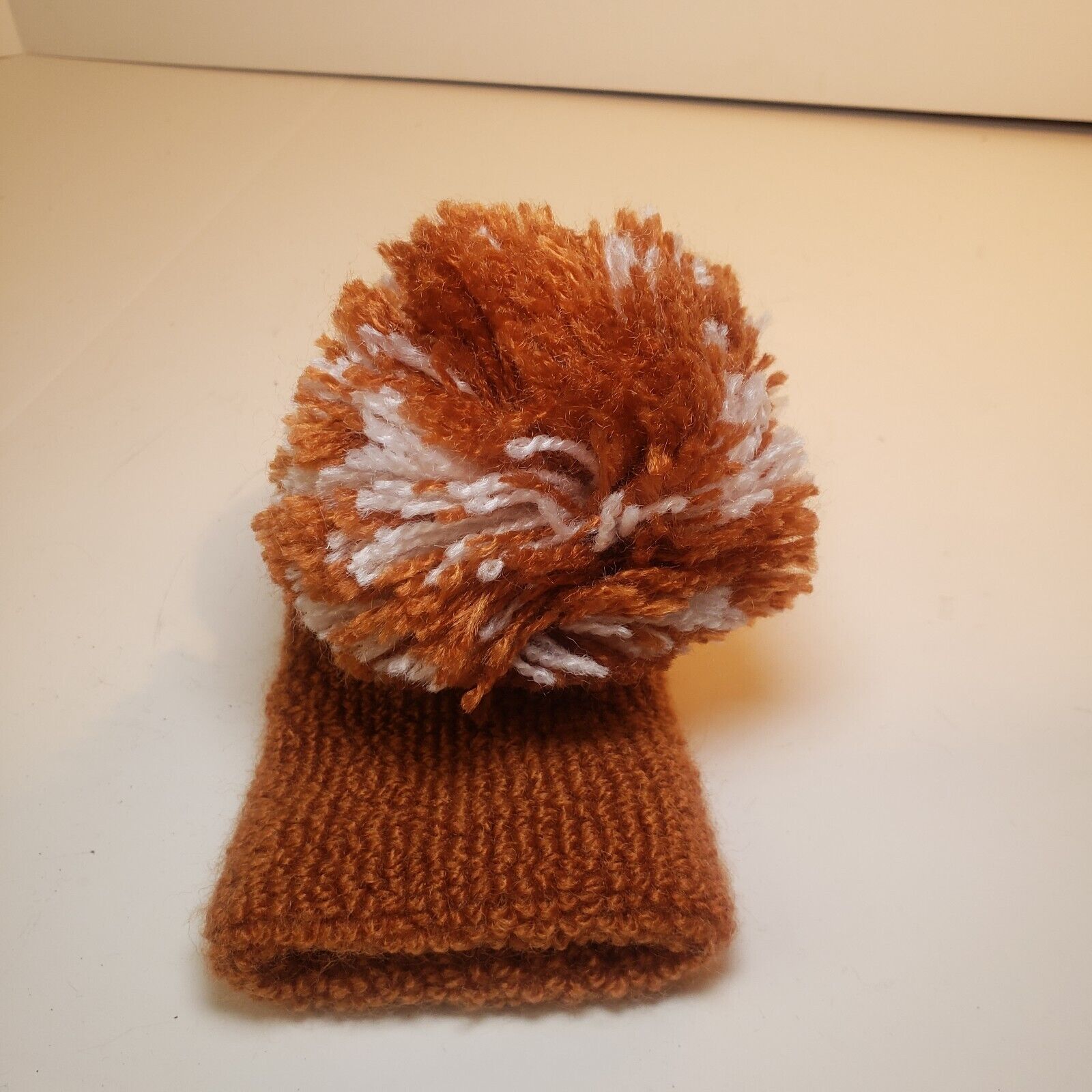 Vintage Knit Pom Pom Golf Headcover X Rust/White