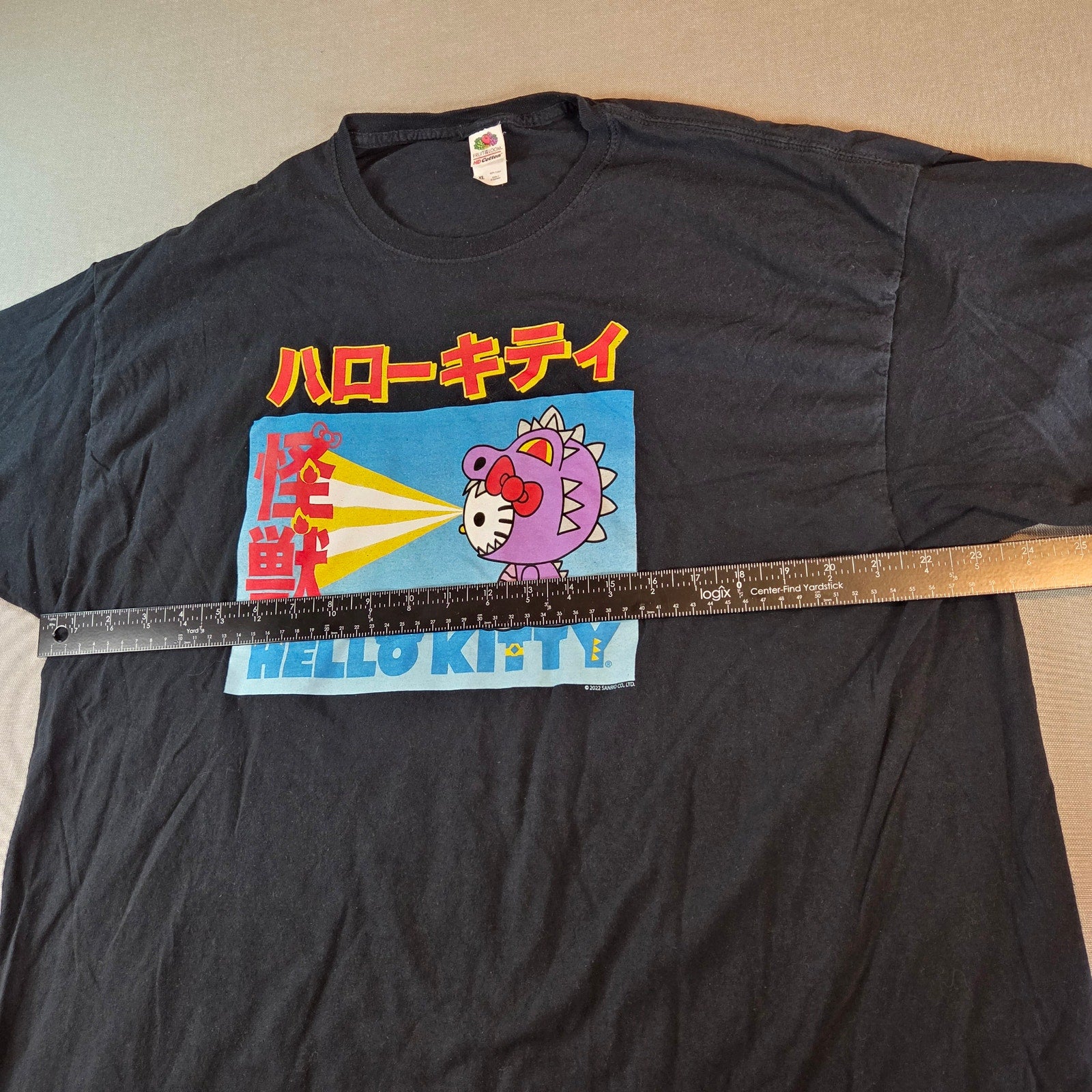 Hello Kitty Kaiju Monster Tee Sanrio Graphic Black XL 2022