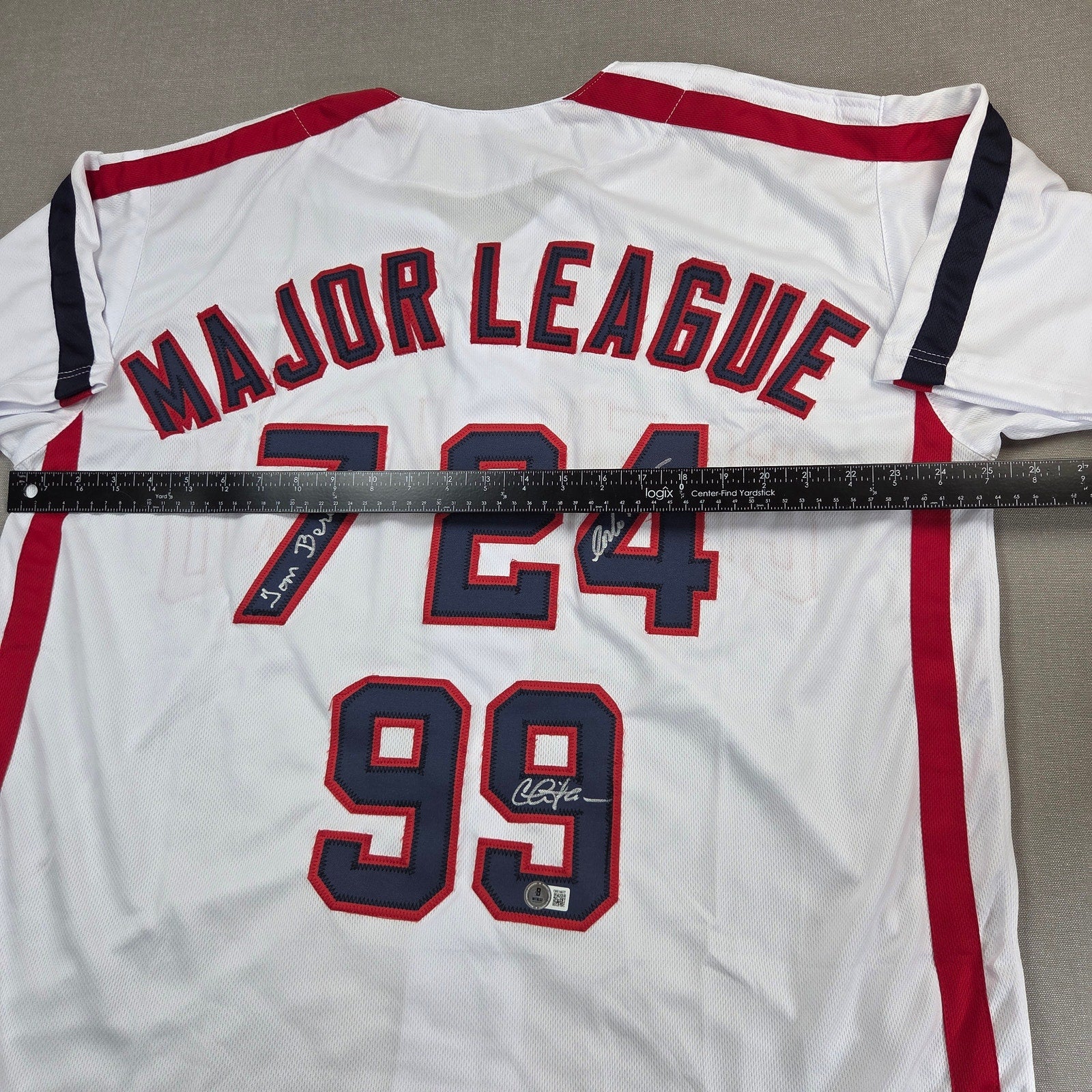 Major League Signed Jersey Charlie Sheen Tom Berenger Corbin Bernsen Beckett
