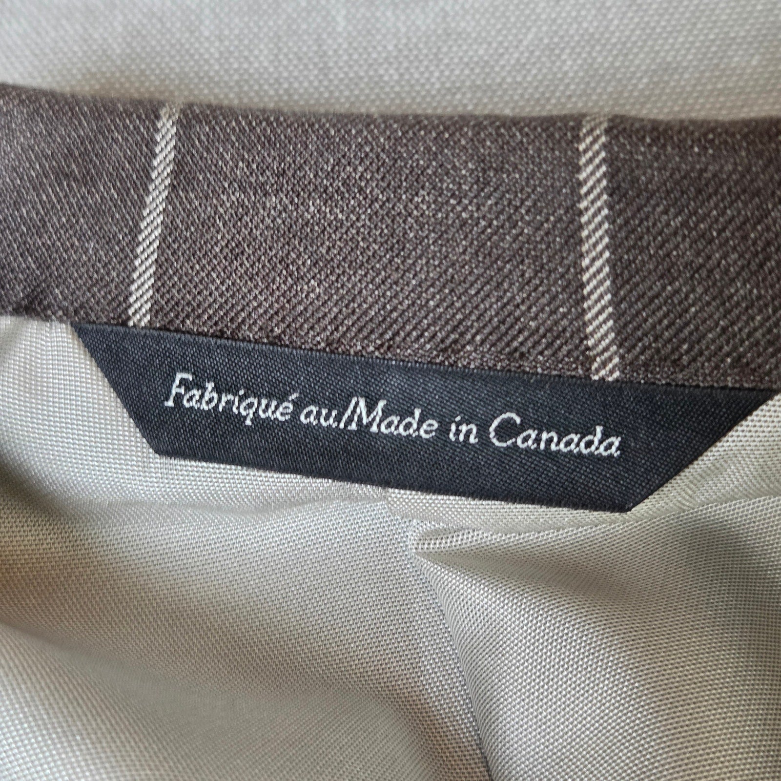 Samuelsohn Earl 44L Camel Hair Silk Windowpane Sport Coat Blazer Canada