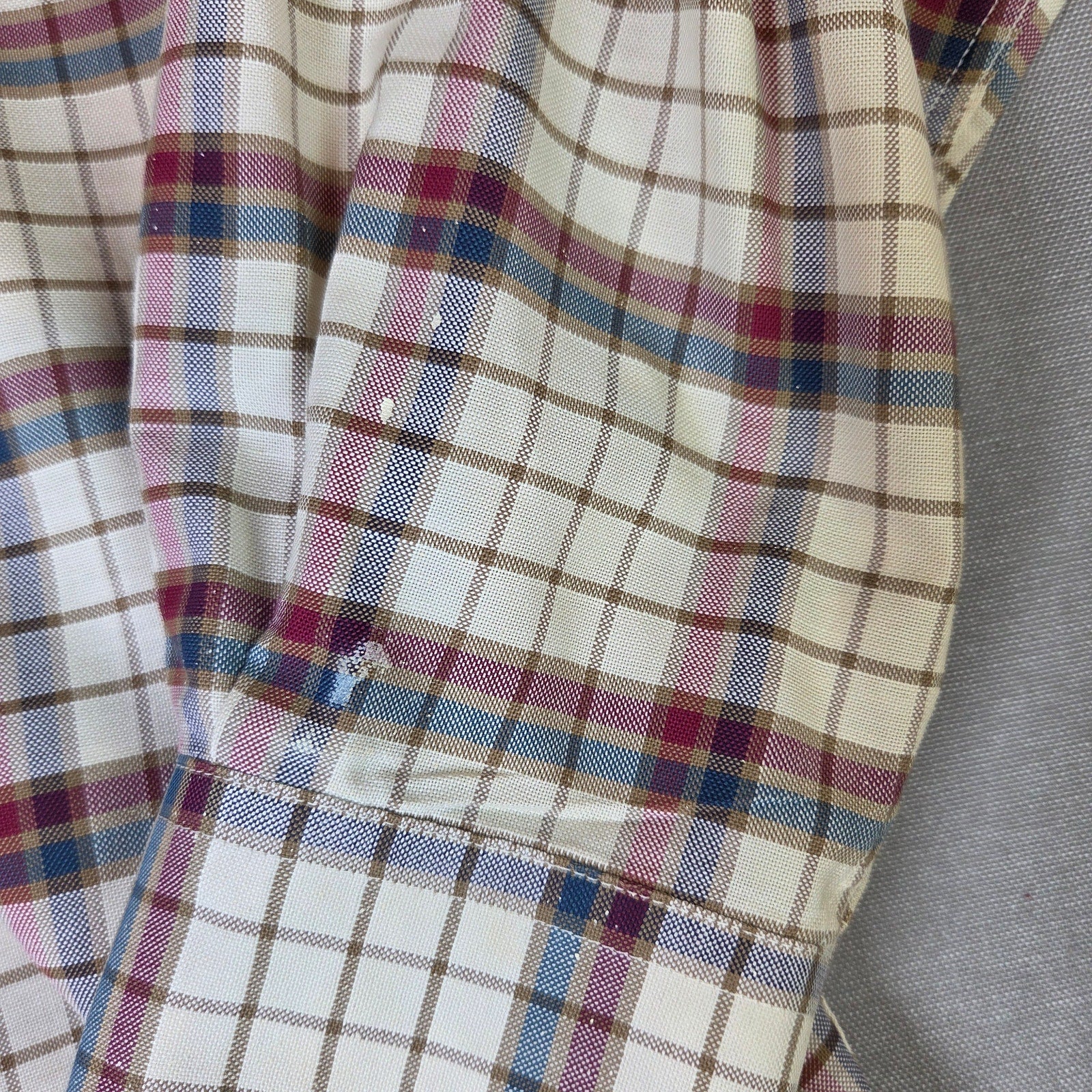 Dockers Mens XL Plaid Long Sleeve Button Down Cotton Shirt Wrinkle Free