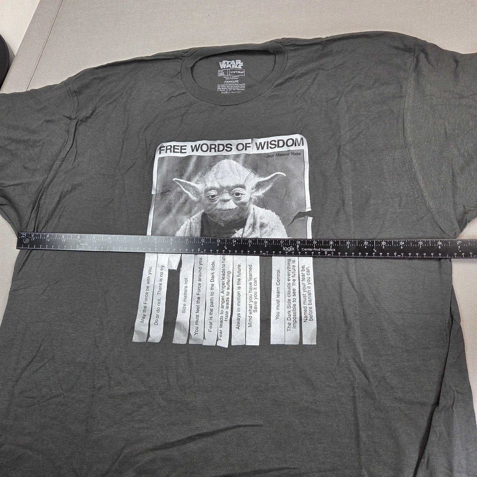 Star Wars Yoda Free Words of Wisdom T-Shirt Men's 3XL Fifth Sun Graphic Tee