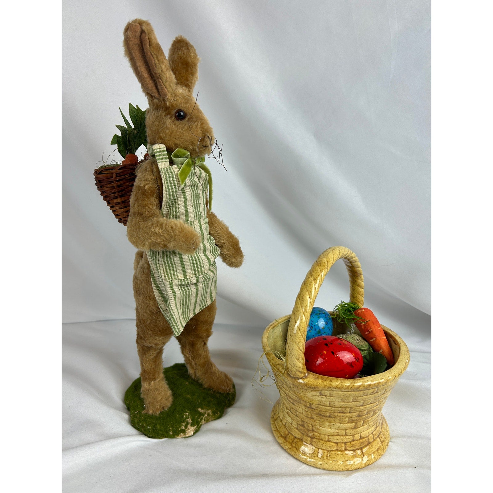 Bethany Lowe 16 Inch Easter Rabbit Maisons De Vente w Basket Display