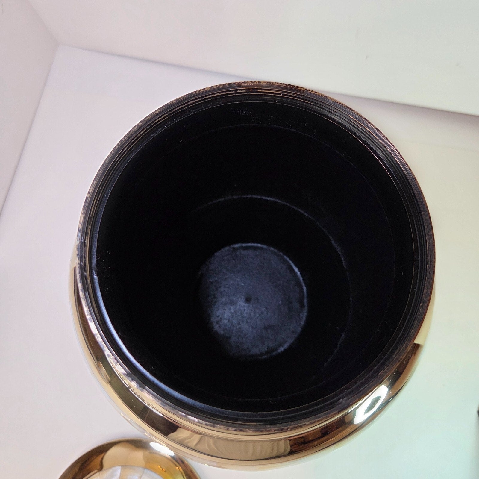 Large 12" Brass Mother of Pearl Cremation Urn for Adult Ashes