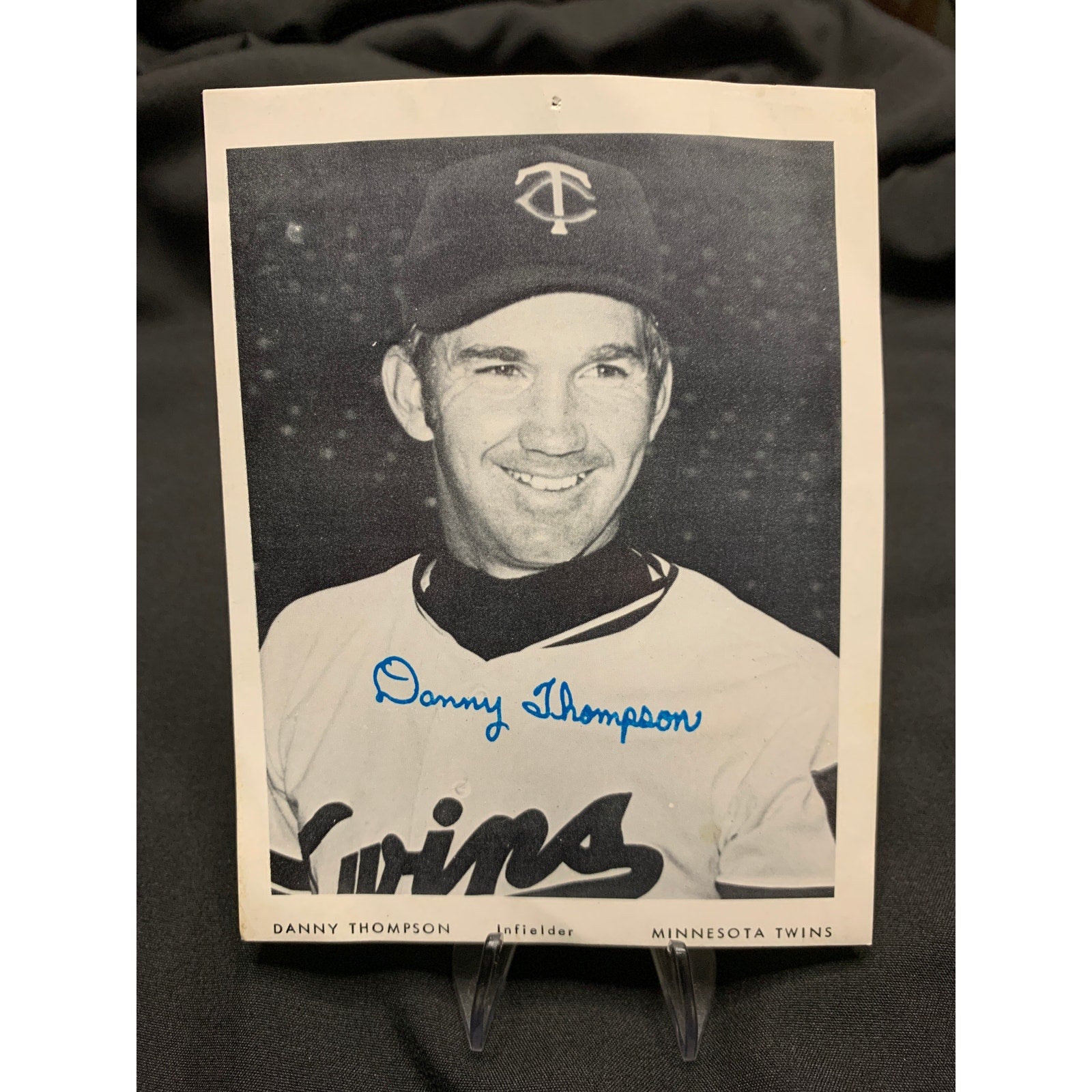 Vintage Danny Thompson Minnesota Twins Photo Facsimile Autograph 1970s