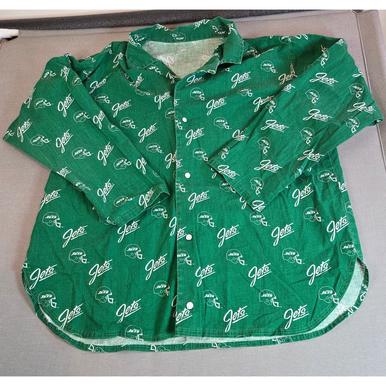 Vintage Handmade New York Jets Pajama Set 1980s Two Piece Men’s M-L
