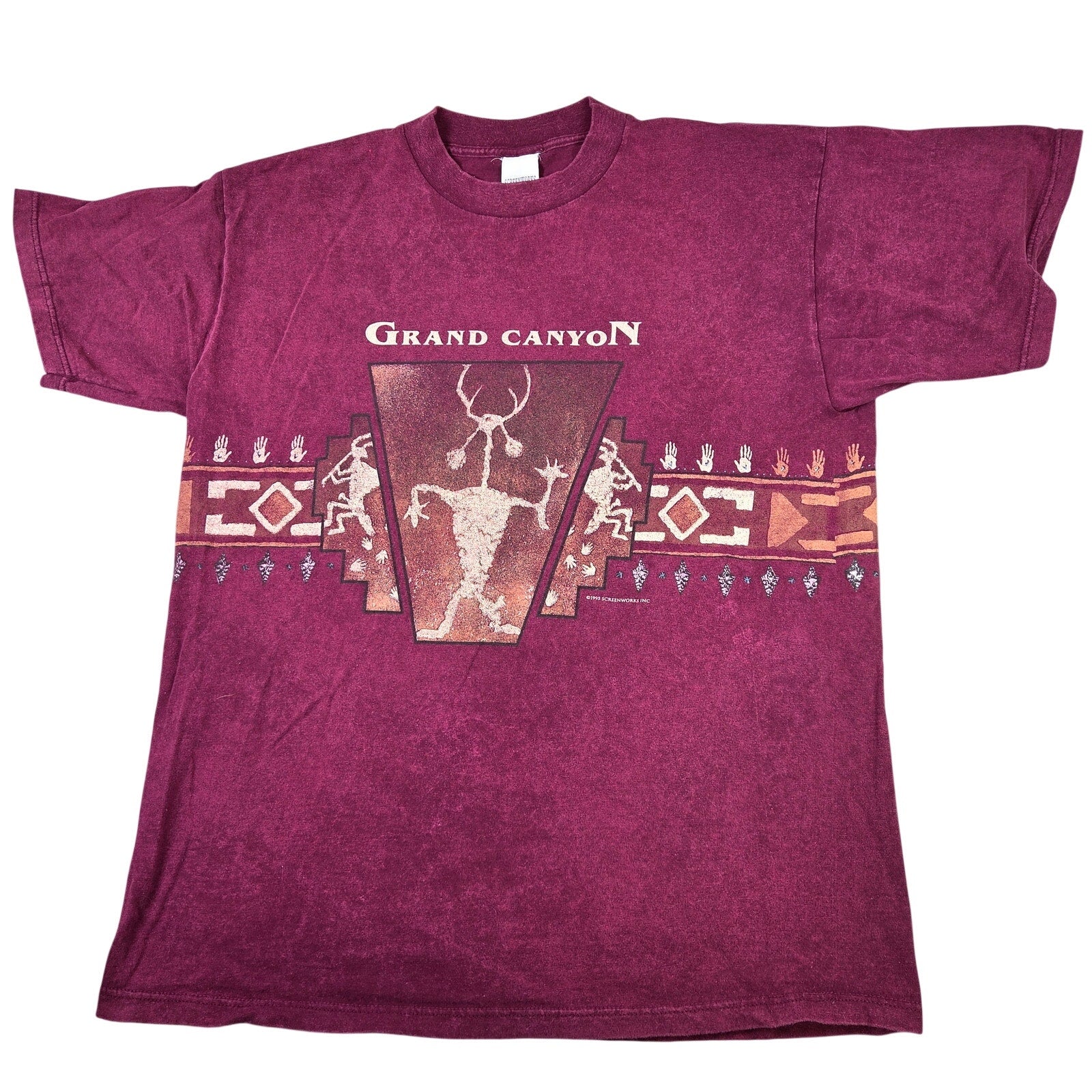 Vintage 1995 Screenworks Grand Canyon Graphic T Shirt XL USA Made Southwest