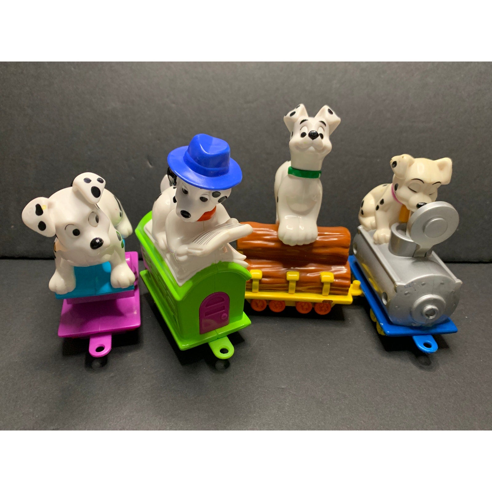 2000 Disneys 102 Dalmatians McDonalds Happy Meal Train Dogs Set of 4